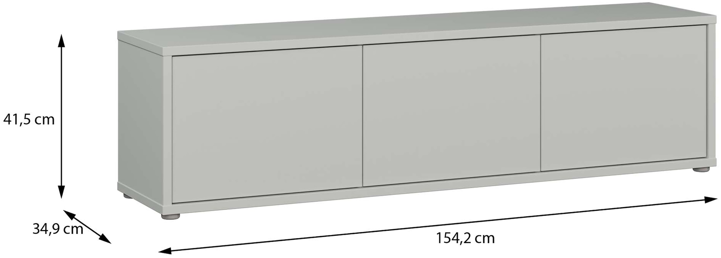 FORTE Lowboard »Alice Springs, TV-Board, viel Stauraum, grosse Türen zum Aufklappen« B/H/T 154,2/41,5/34,9 cm Klapptüren