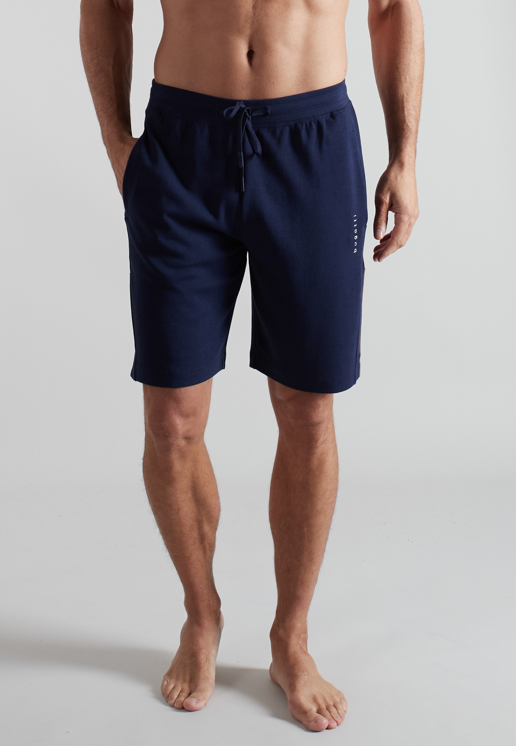 bugatti Bermuda  kurz, mit Logo, basic, bequem, weich, Baumwolle