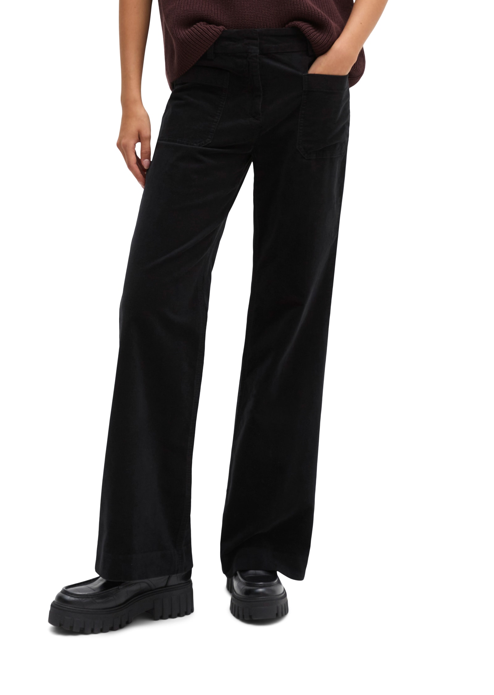 Marc O'Polo Pantalon en velours côtelé »Marthe Flared«  en coton stretch, coupe évasée