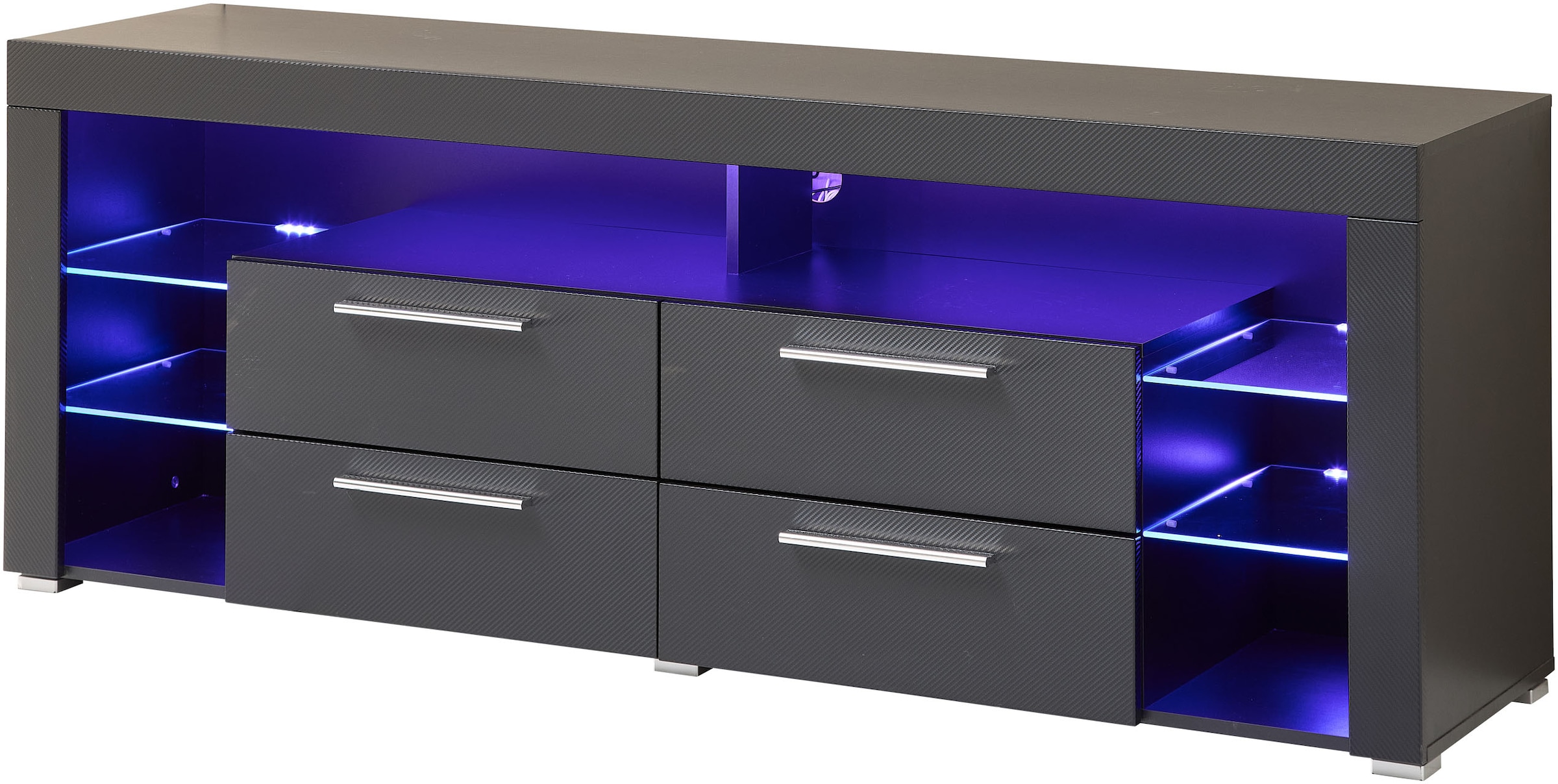 Stolkom TV-Schrank »Goal« 4 Schubkästen, 6 offenen Fächern, Stellmass 179/66/44 cm