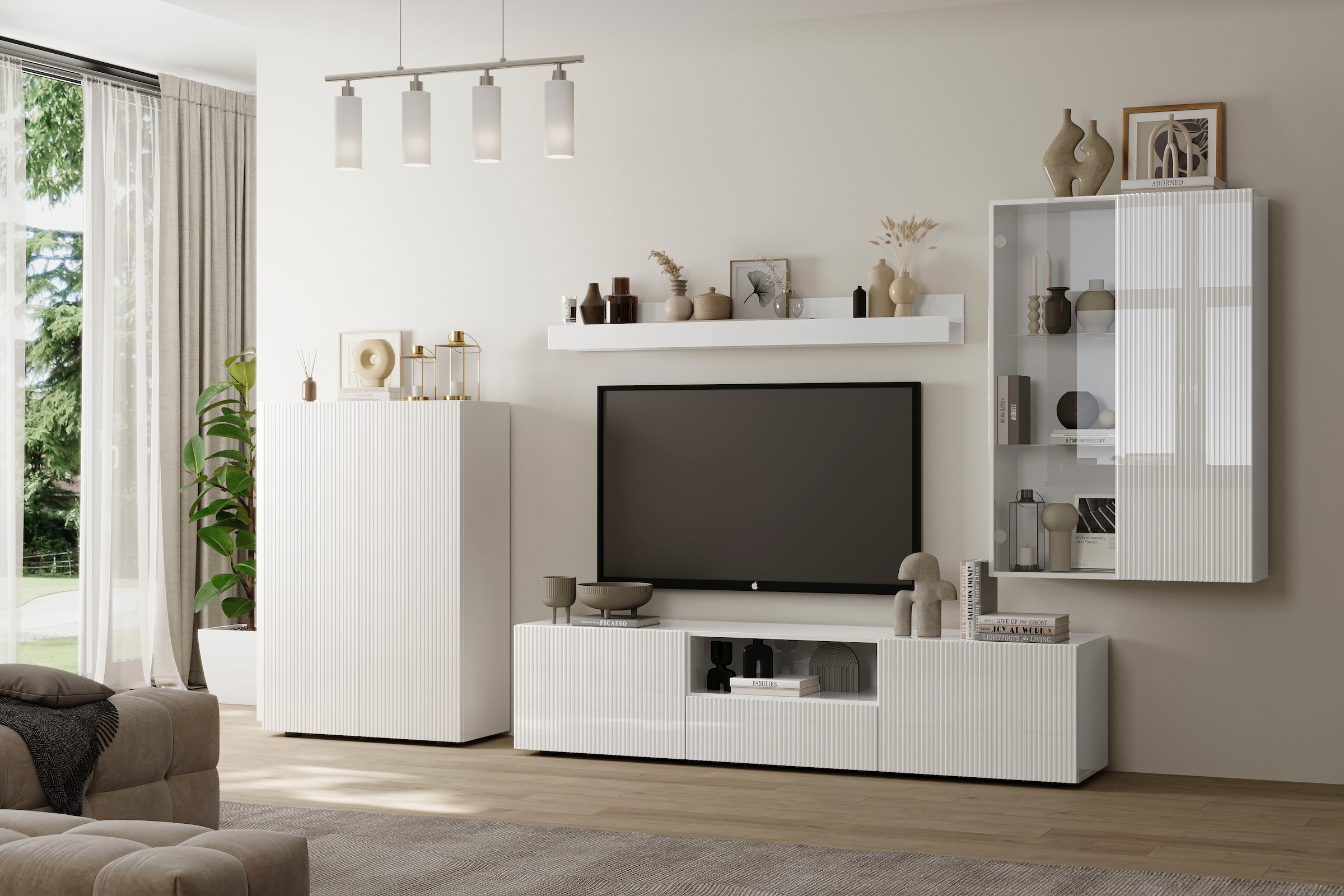 INOSIGN Wohnwand »Rio, 4tlg. Breite 300 cm, modernes, elegantes Wohnzimmer-Set« 4 Stk. tlg.