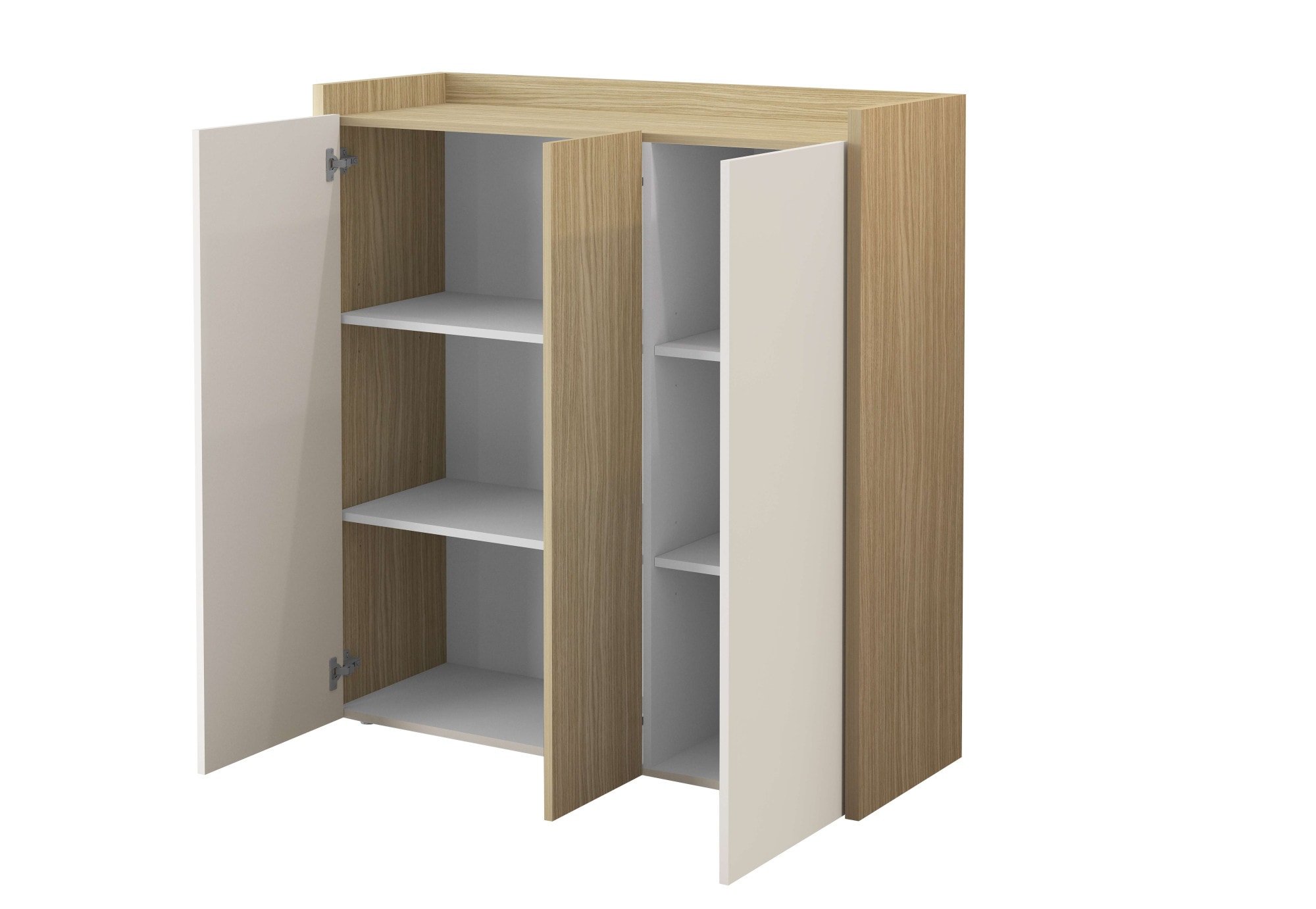 GOODproduct Buffet haut »Highboard ALTEA, Kommode, Schrank, Kredenz« 1 cuis tlg. avec 3 portes battantes, 6 compartiments intérieurs, L.112,5 cm