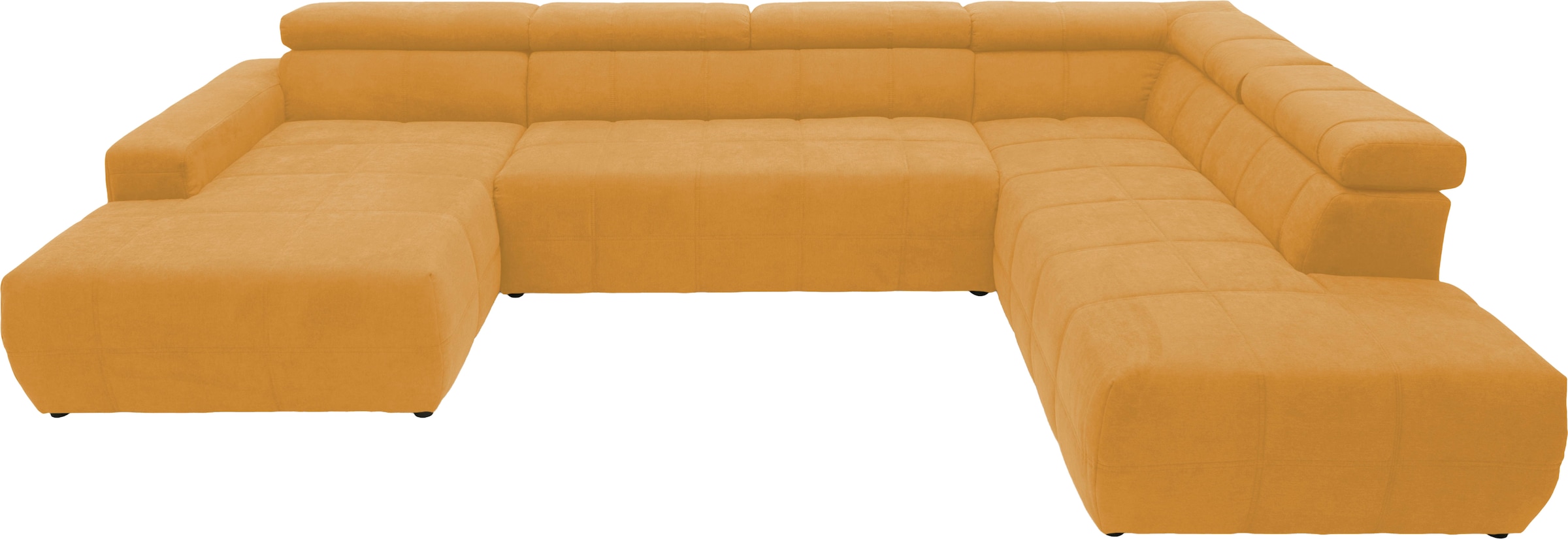 GOODproduct Wohnlandschaft »Ballerup 359 x 228 cm, auch mit verstellbarer Sitztiefe« Kopfteile verstellbar, aus pflegeleichtem, weichem Bezugsstoff, U-Form