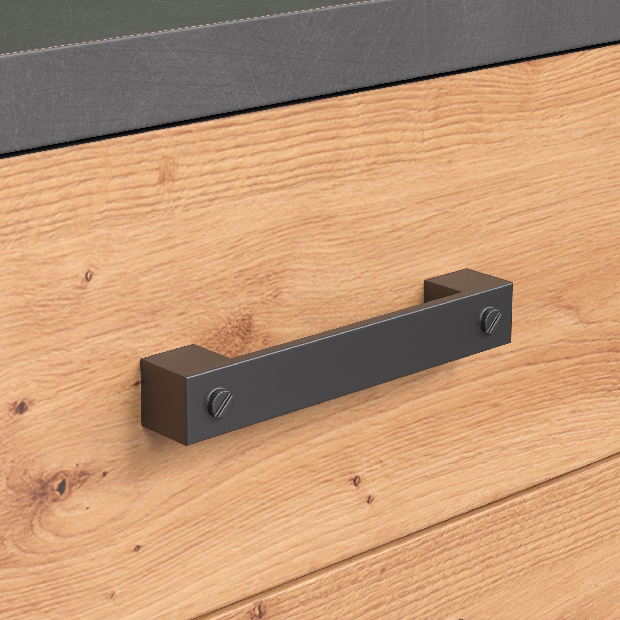 Home affaire Commode »Ambres« 1 cuis tlg. Kommode mit 2 Türen & 2 Schubladen - (B/T/H) 116/35/91 cm