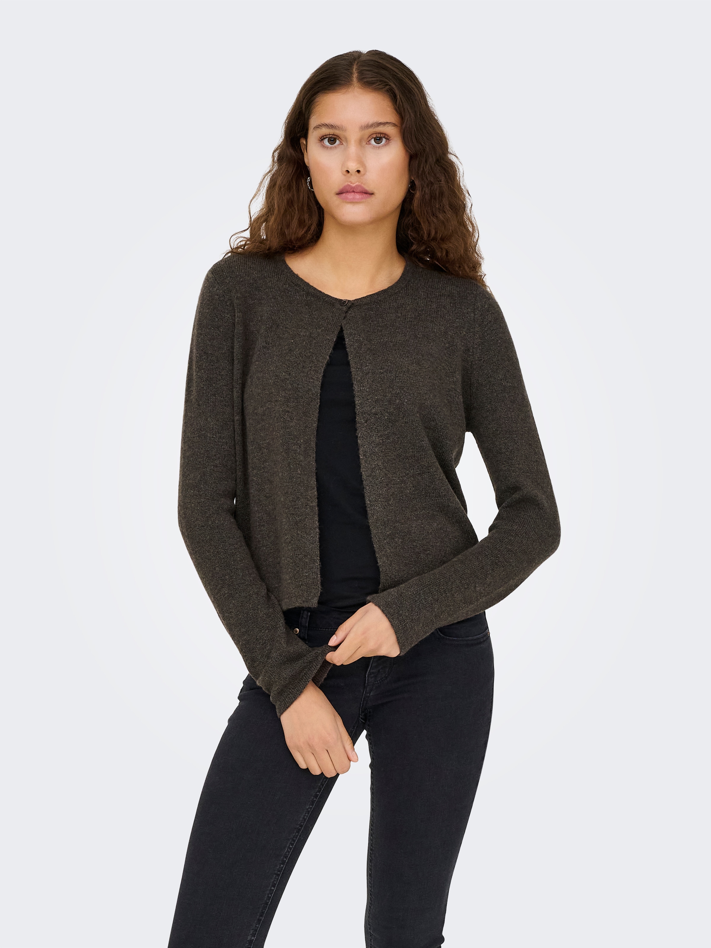 JDY Veste en tricot »JDYRUE LIFE L/S ONEBUTTON CARDI KNT NOOS« mélange de matériaux