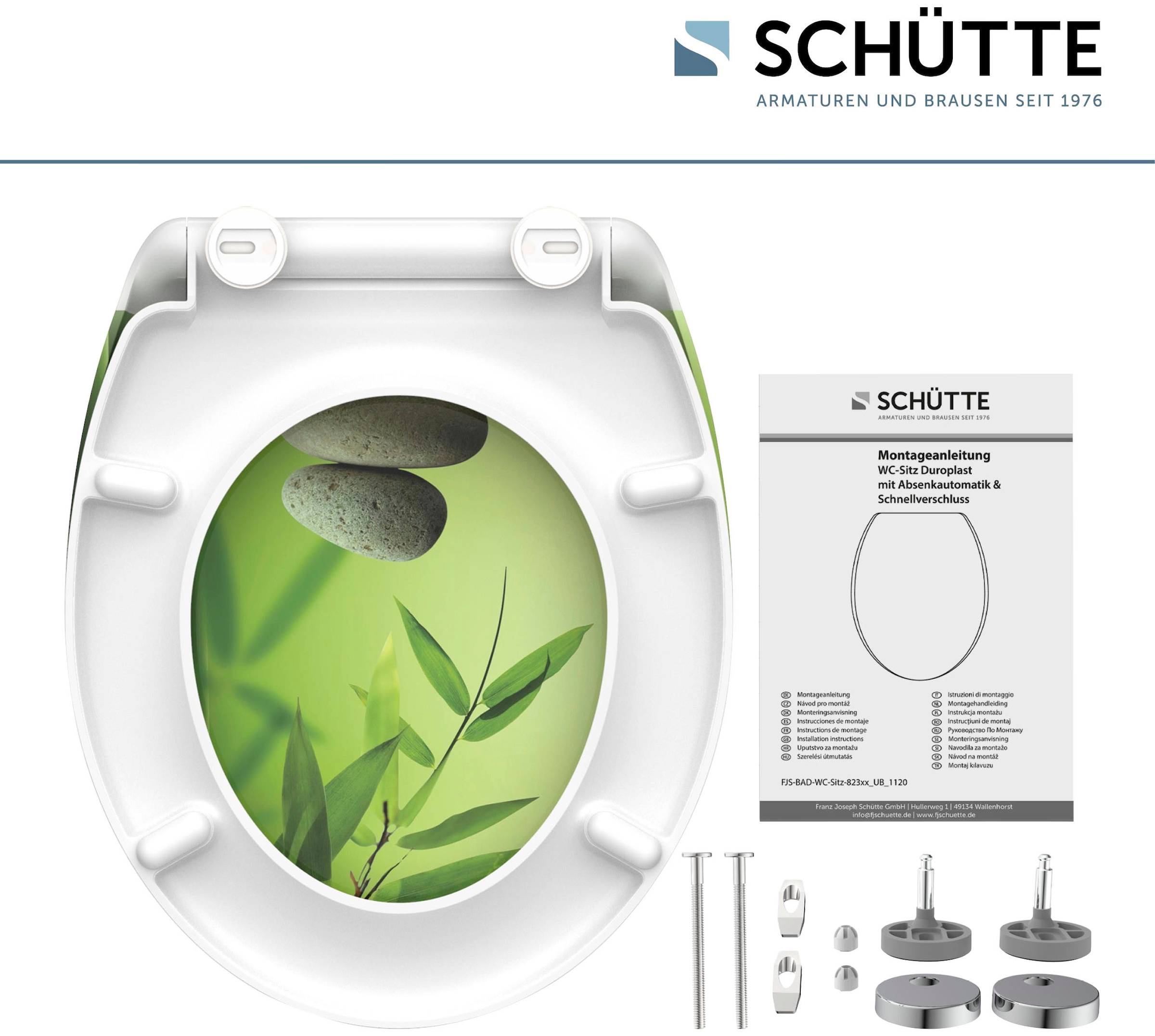 Schütte WC-Sitz »Stone« Duroplast, mit Absenkautomatik und Schnellverschluss