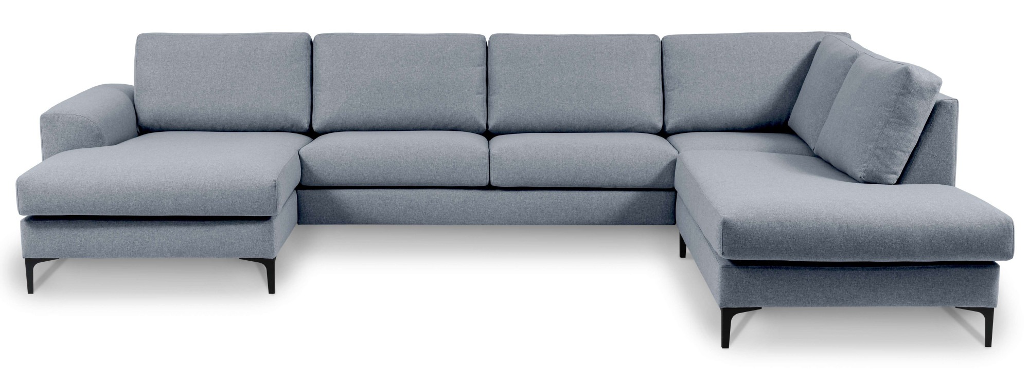 GOODproduct Wohnlandschaft »Henry, U-Form, Breite 363 cm« mit Metallbeinen, Wellenunterfederung, wasserabweisender Stoff