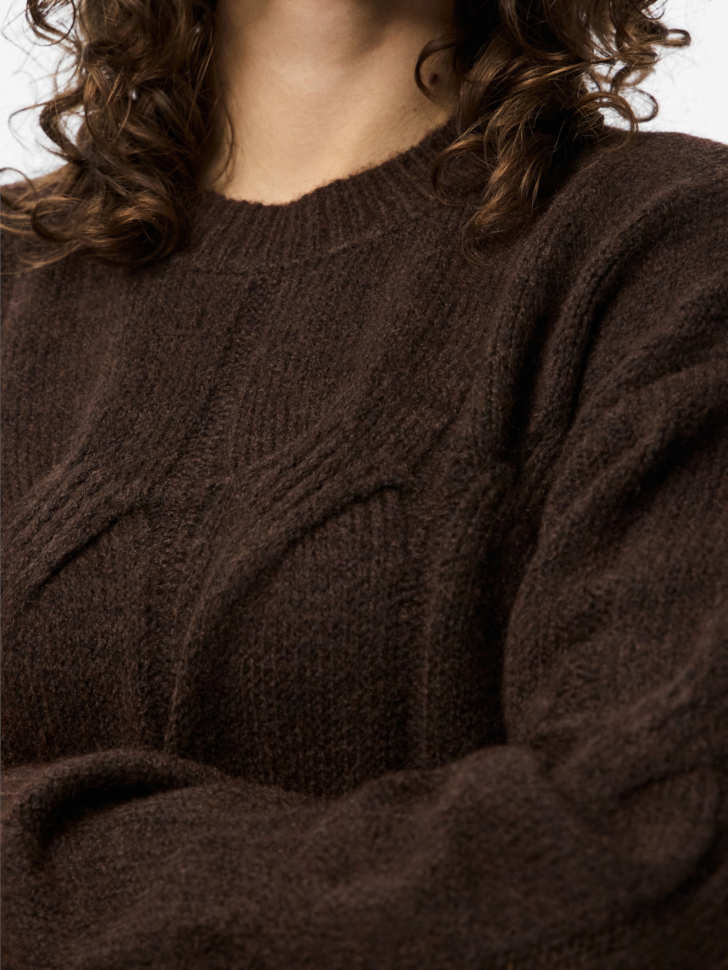 pieces Pull en tricot »PCJENNA LS O-NECK CABLE KNIT NOOS BC«