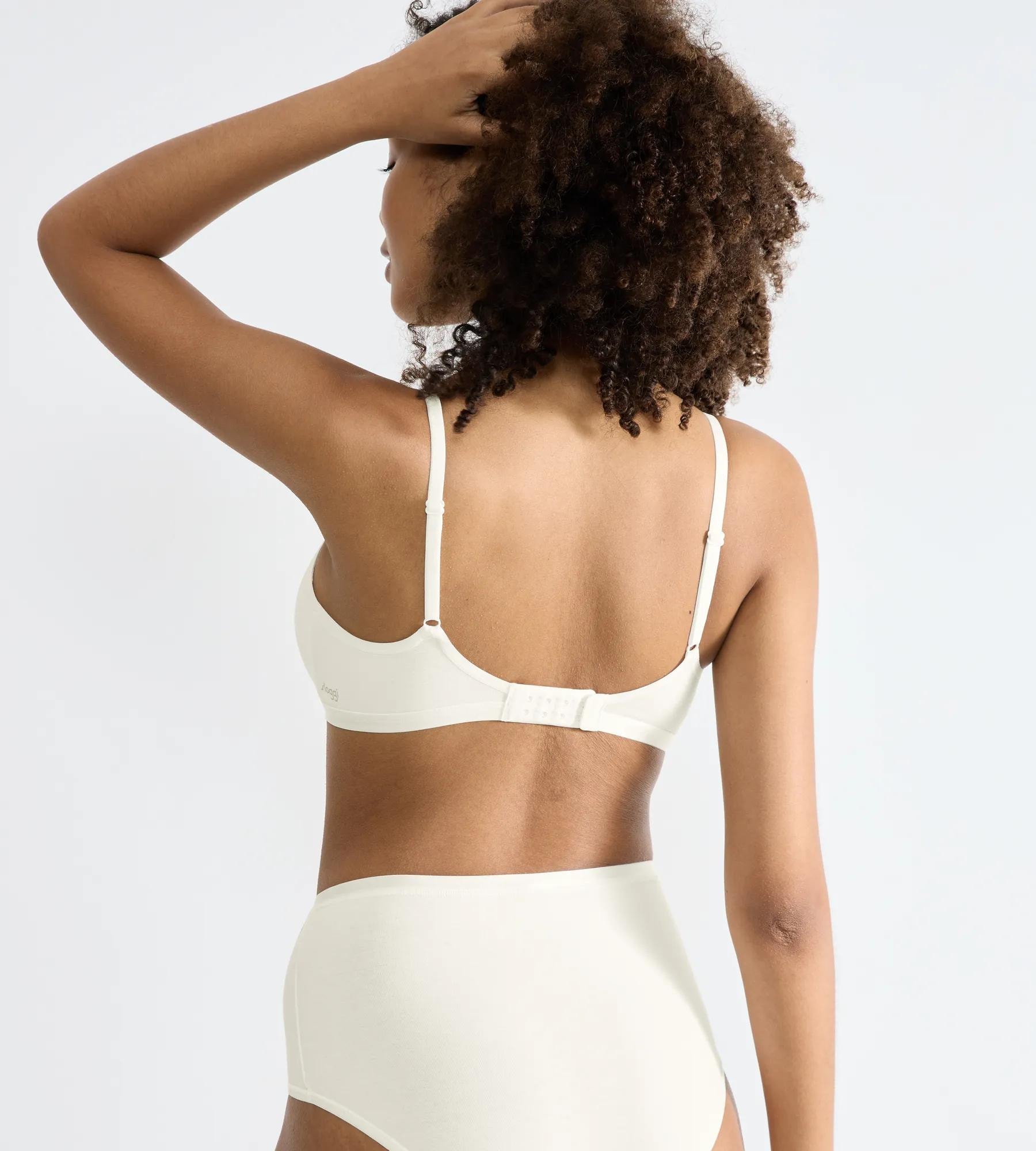 sloggi Soutien-gorge souple »GO Daily Cotton« Glanz-Effekt Details, tiefer V-Ausschnitt, ohne Bügel
