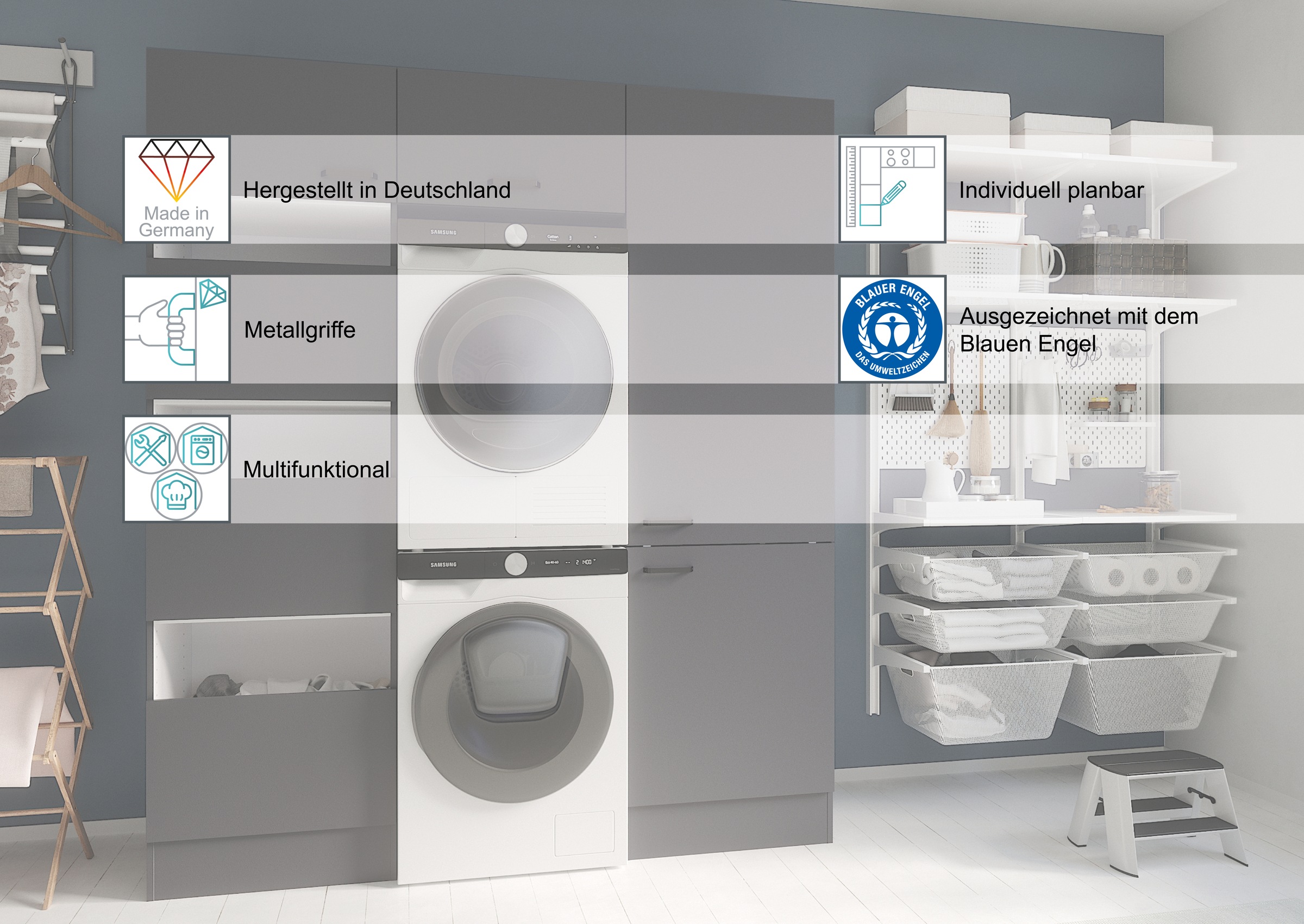 OPTIFIT Kitchenette »OPTImulti« Breite 270 cm, wahlweise mit E-Geräten