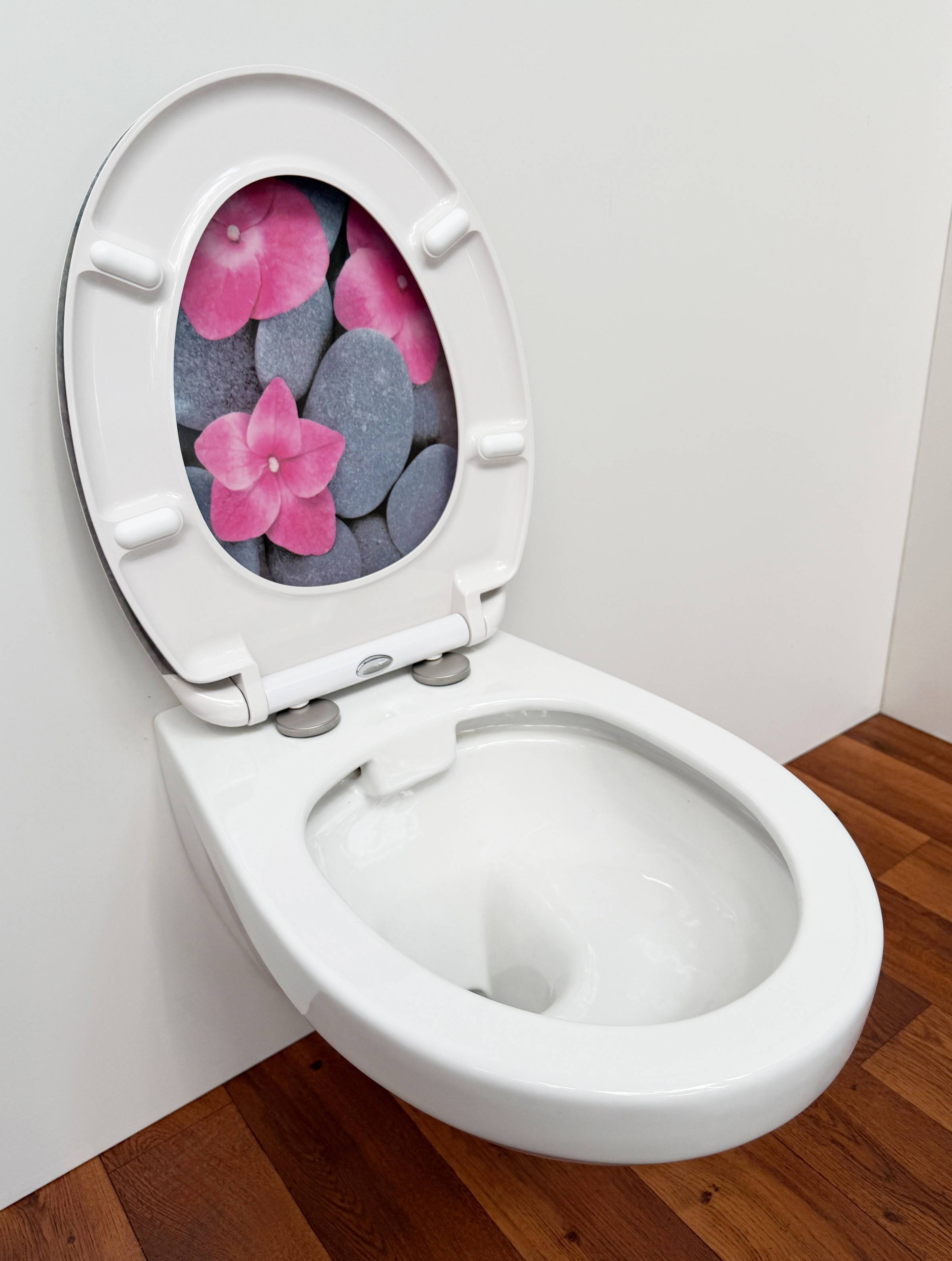 welltime Siège de WC »Classic Decor« Kratzfester Duroplast Klo-Sitz mit Absenkautomatik & Schnellverschluss