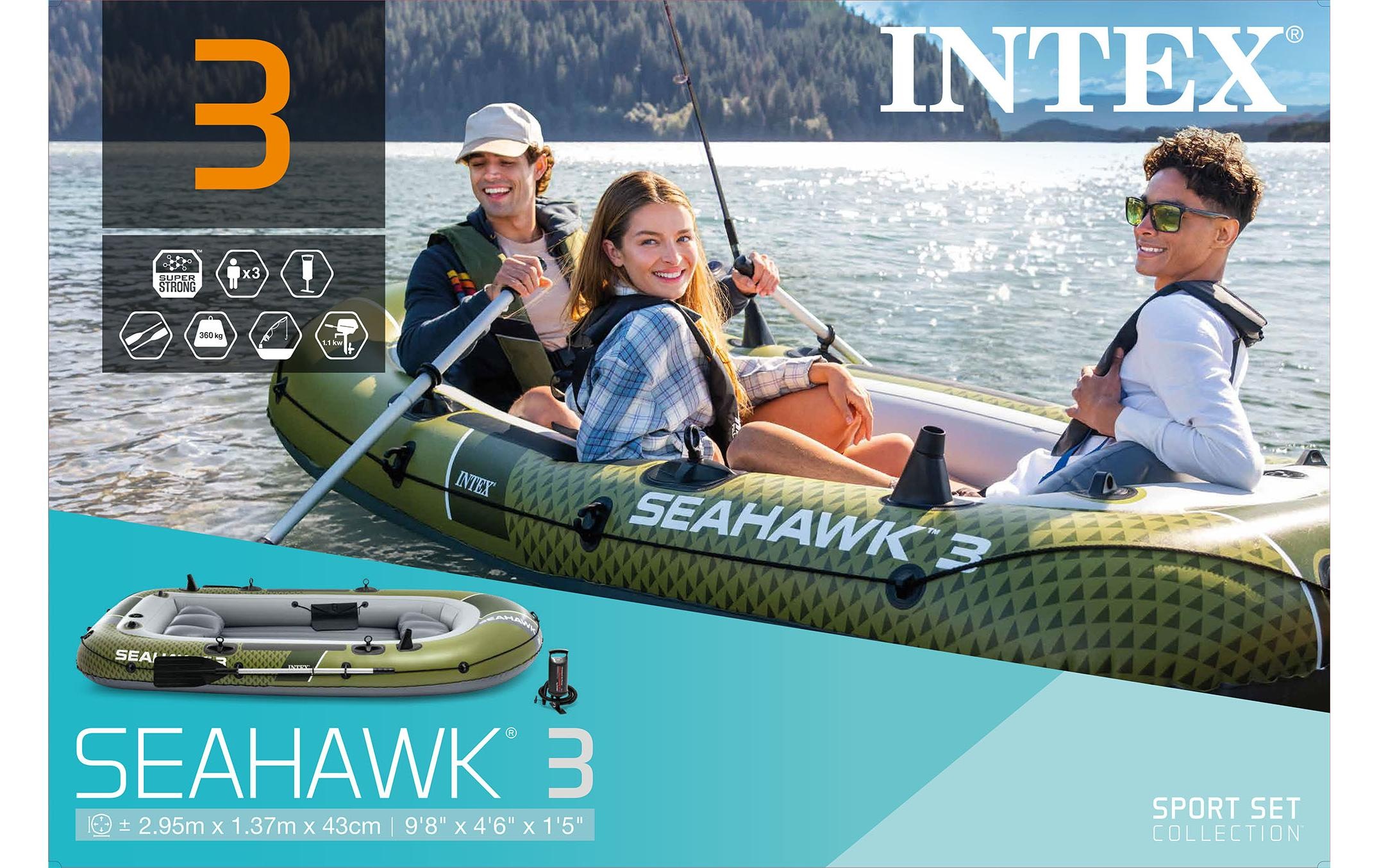 Intex Schlauchboot »Seahawk 3 Drei Personen Boot-Set«