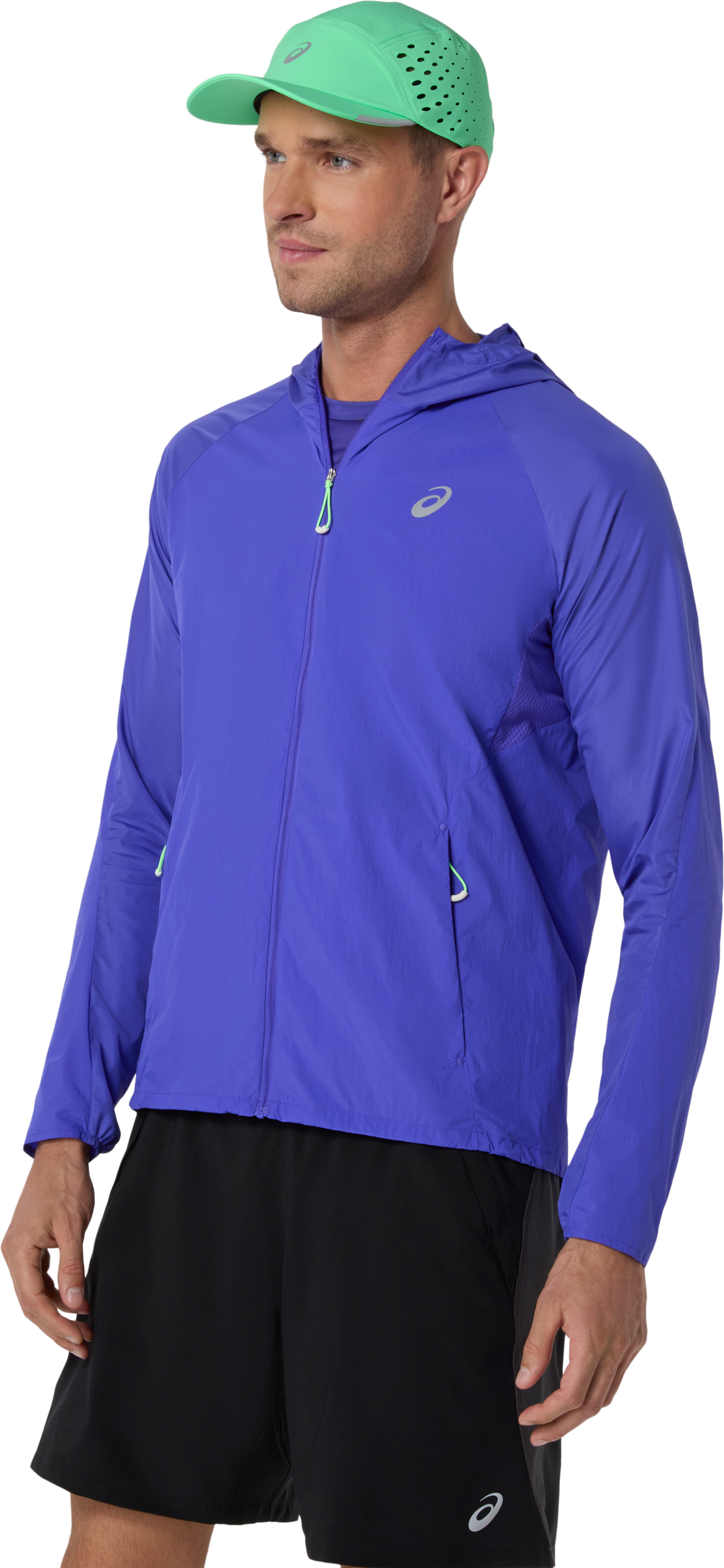 Asics Veste de course à pied »ROAD PACKABLE JACKET« mit Kapuze Übergangsjacke