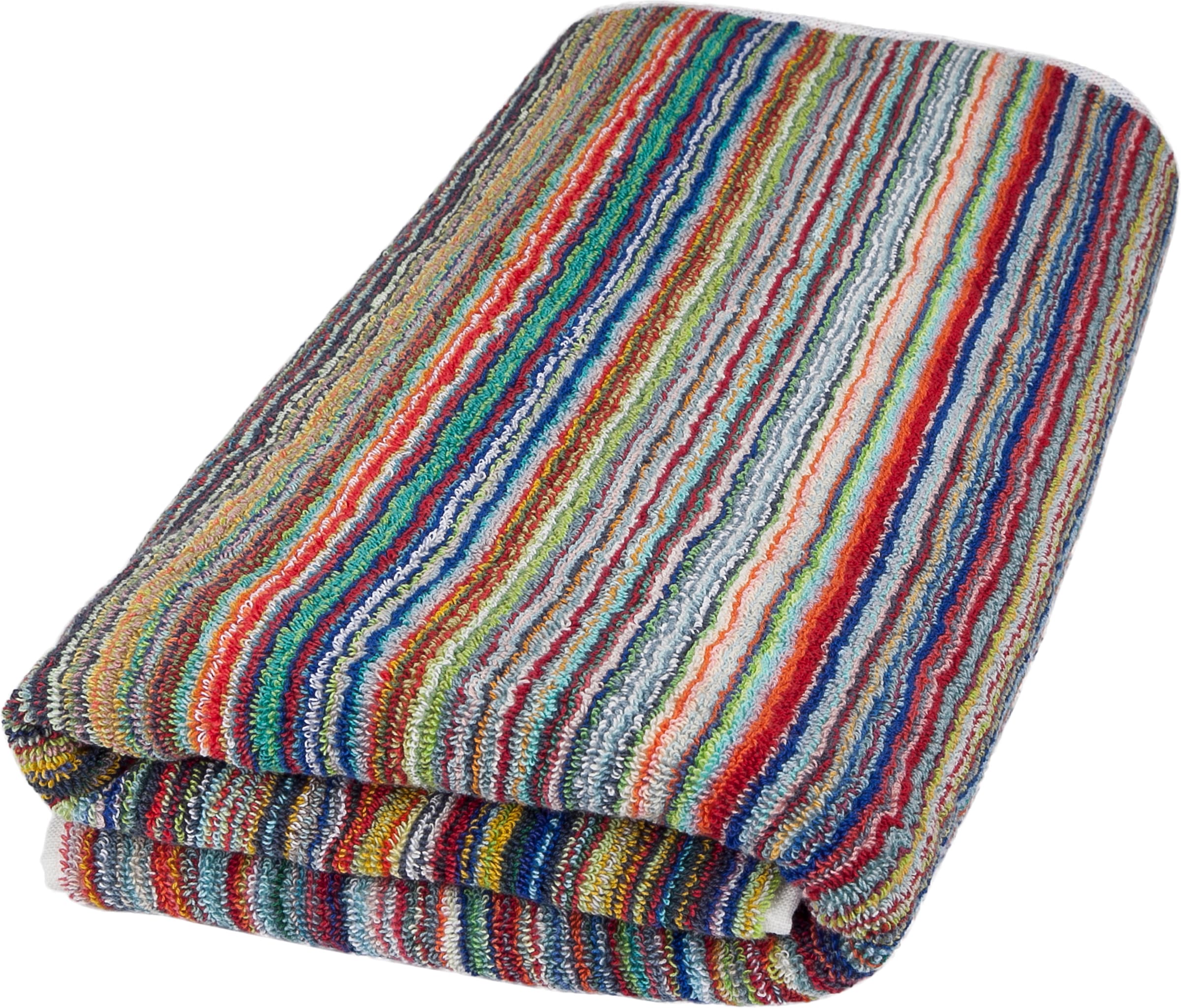 ROSS Serviette de sauna »Missoni-Serie« en coton fin, rayures discrètes, multicolore