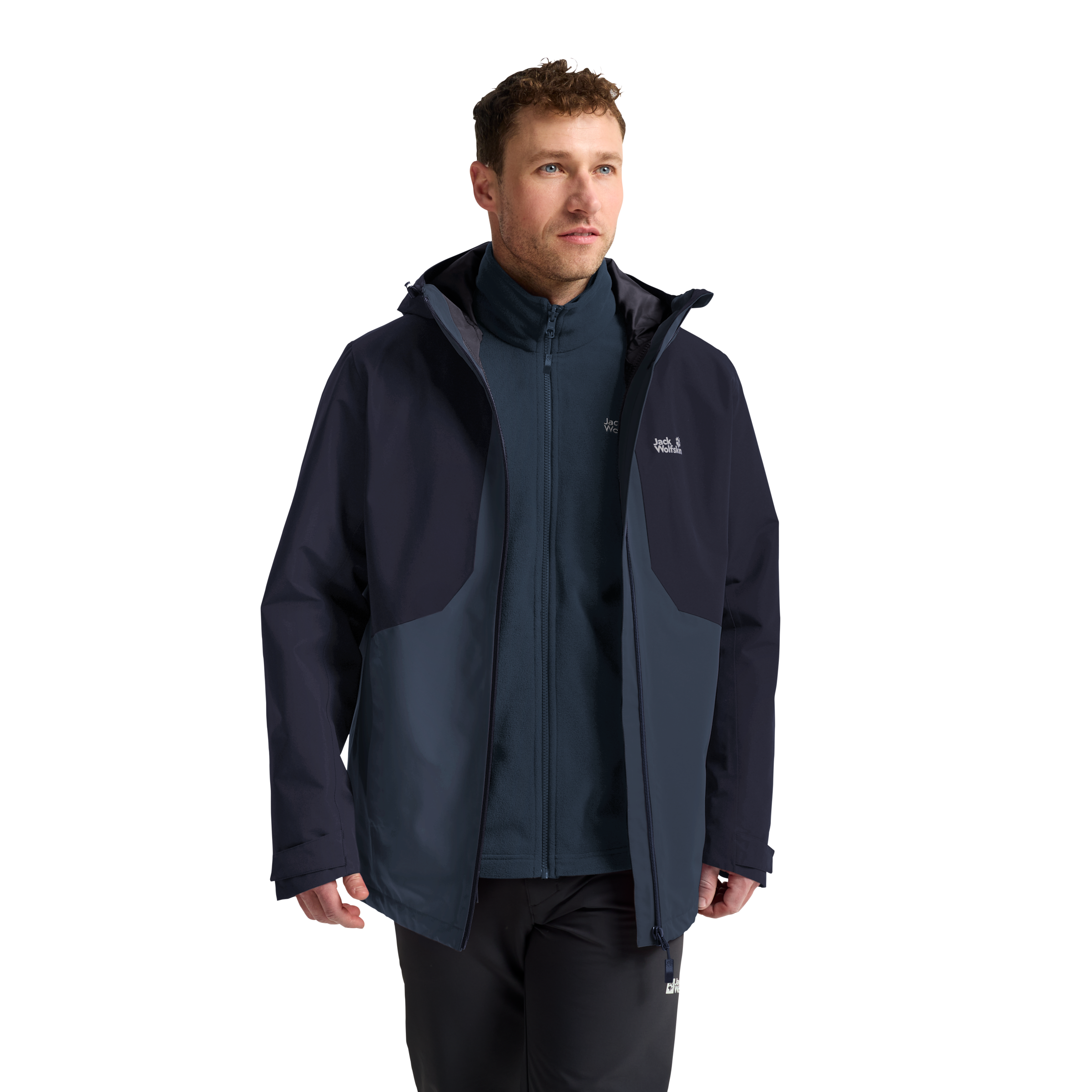 Jack Wolfskin Veste fonctionnelle 3 en 1 »STONETRAIL 3IN1 JKT M« pour mode sport et mode outdoor, style sportif, veste fonction 3-en-1