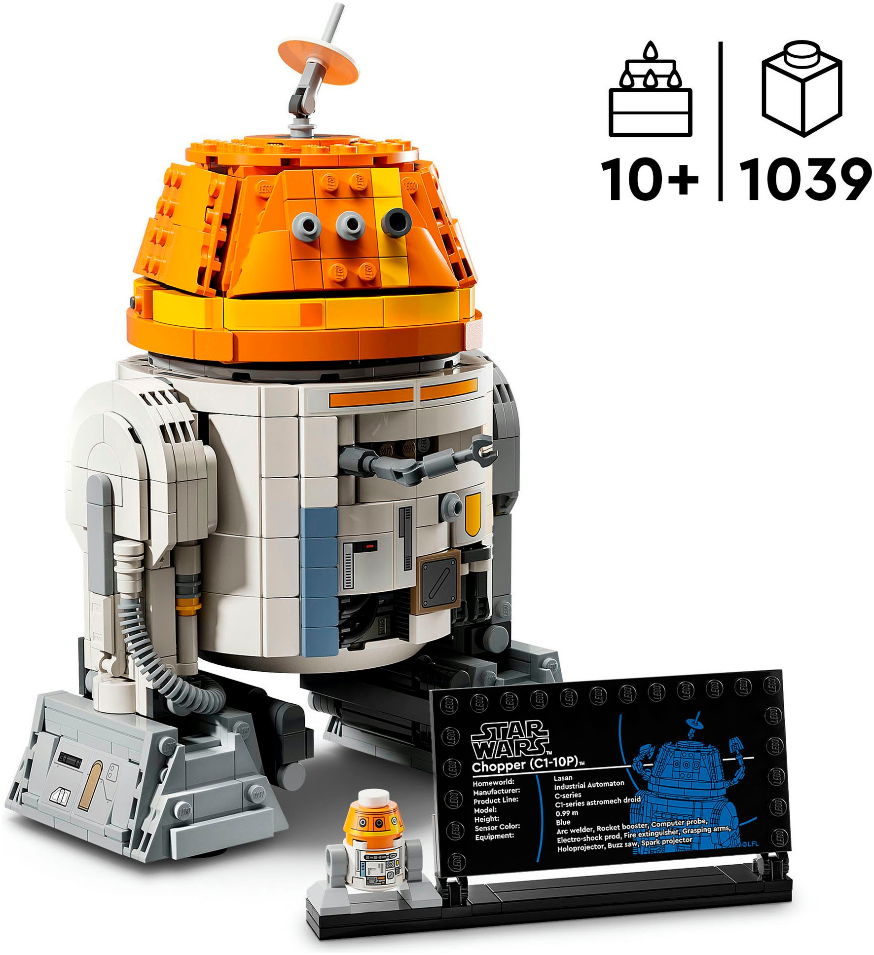LEGO® Konstruktionsspielsteine »Astromech-Droide Chopper (C1-10P) (75416), LEGO Star Wars ™« Made in Europe