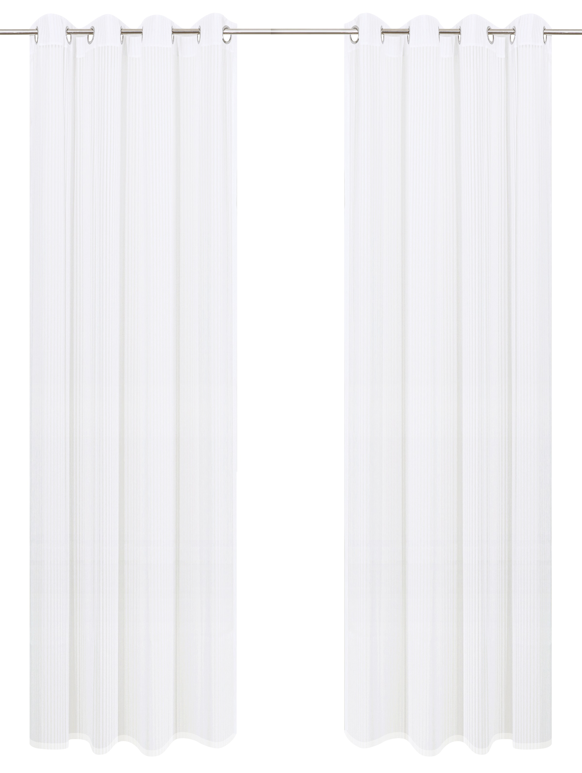 GOODproduct Gardine »Fritty« Ösen 2 Stk. tlg. Ösen,  transparent, Pflegeleicht, elegante Längststreifen
