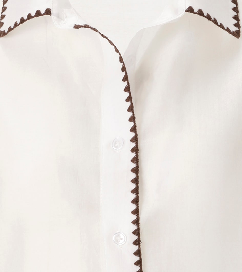 Aniston CASUAL Blouse chemise mit kontrastfarbener Häkelspitze verziert - NEUE KOLLEKTION