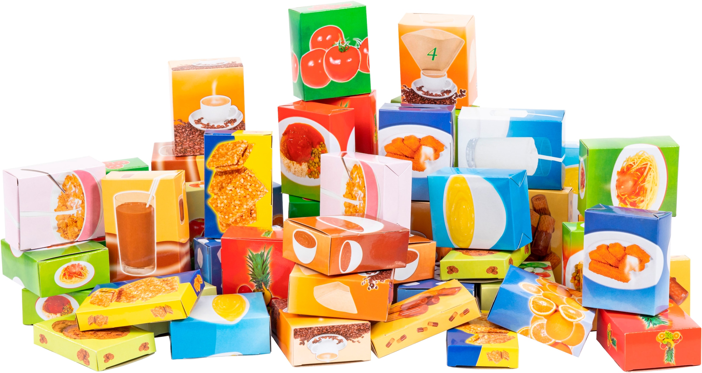 Bayer Spiel-Einkaufswagen mit lebensechten Spiellebensmitteln