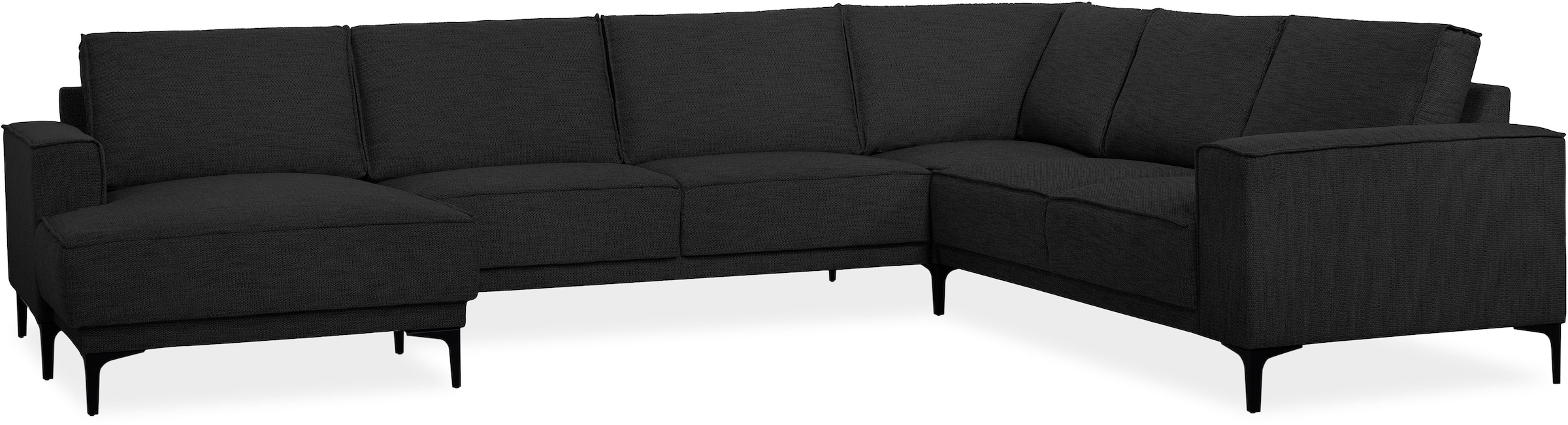 GOODproduct Wohnlandschaft »OLAND Flachgewebe U-Form, XXL, B: 342 cm, Skandi-Design« Skandi-Design in Struktur, Flachgewebe, Luxus-Microfaser, Boucle