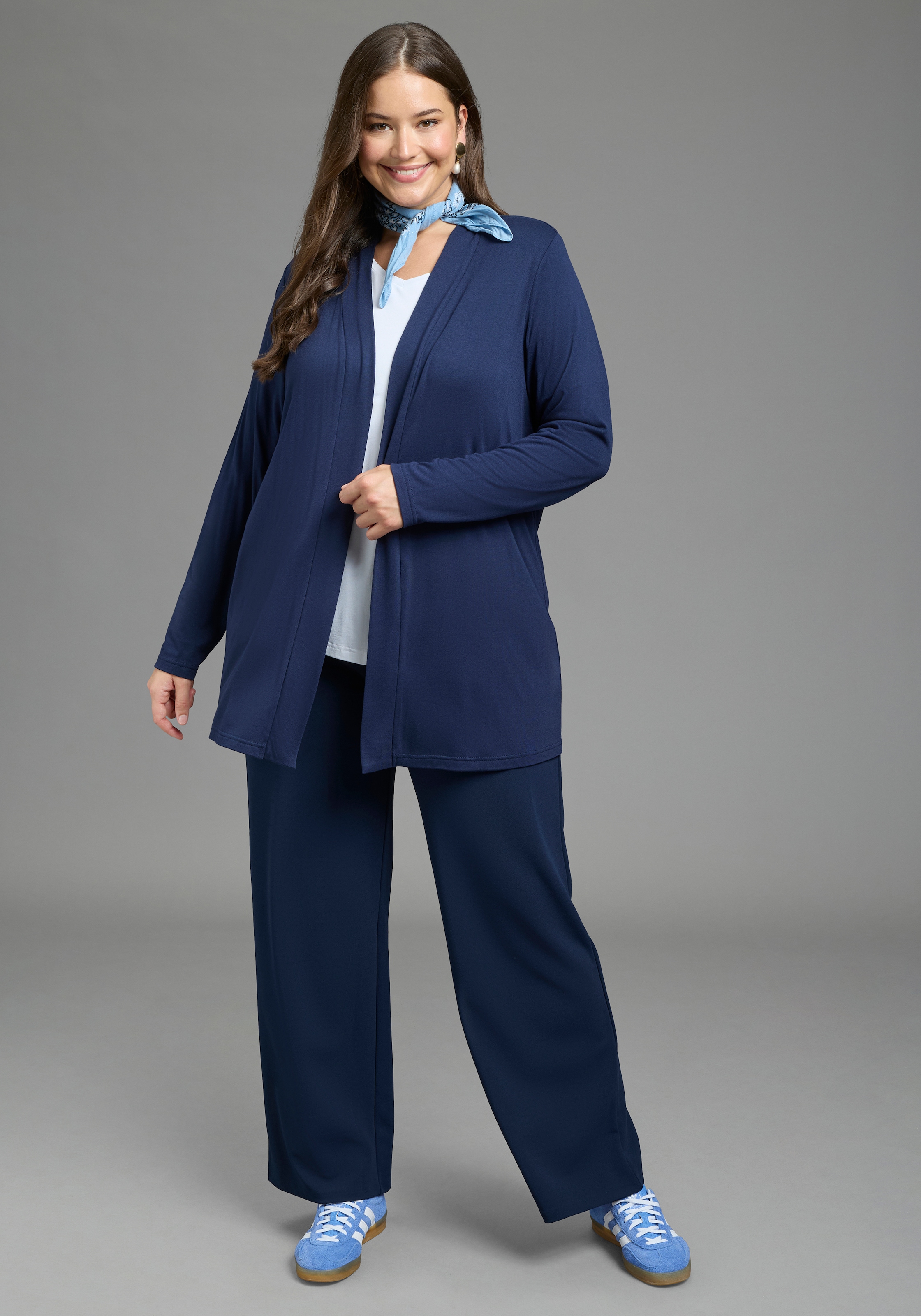 Laura Scott CURVE Veste en tricot »Grosse Grössen« en matière jersey fluide agréable