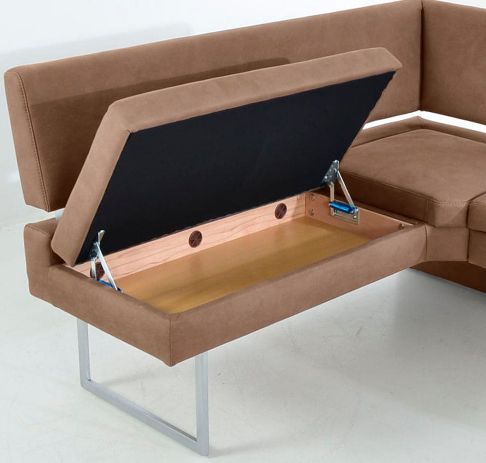 K+W Komfort & Wohnen Banc d'angle jambe longue à gauche ou à droite, avec entretoise décorative