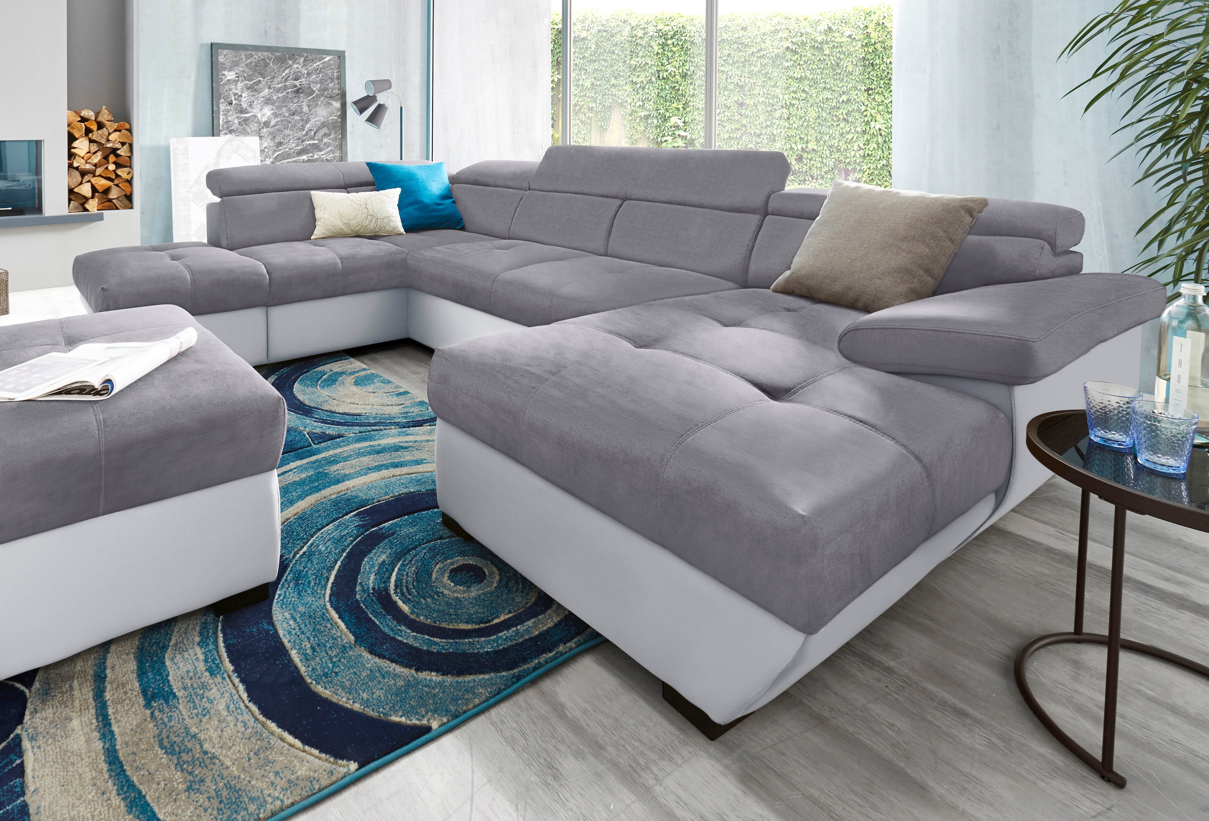 COTTA Paysage de salon »Speedway U-Form« mit Kopfteilverstellung, wahlweise mit Bettfunktion & Bettkasten