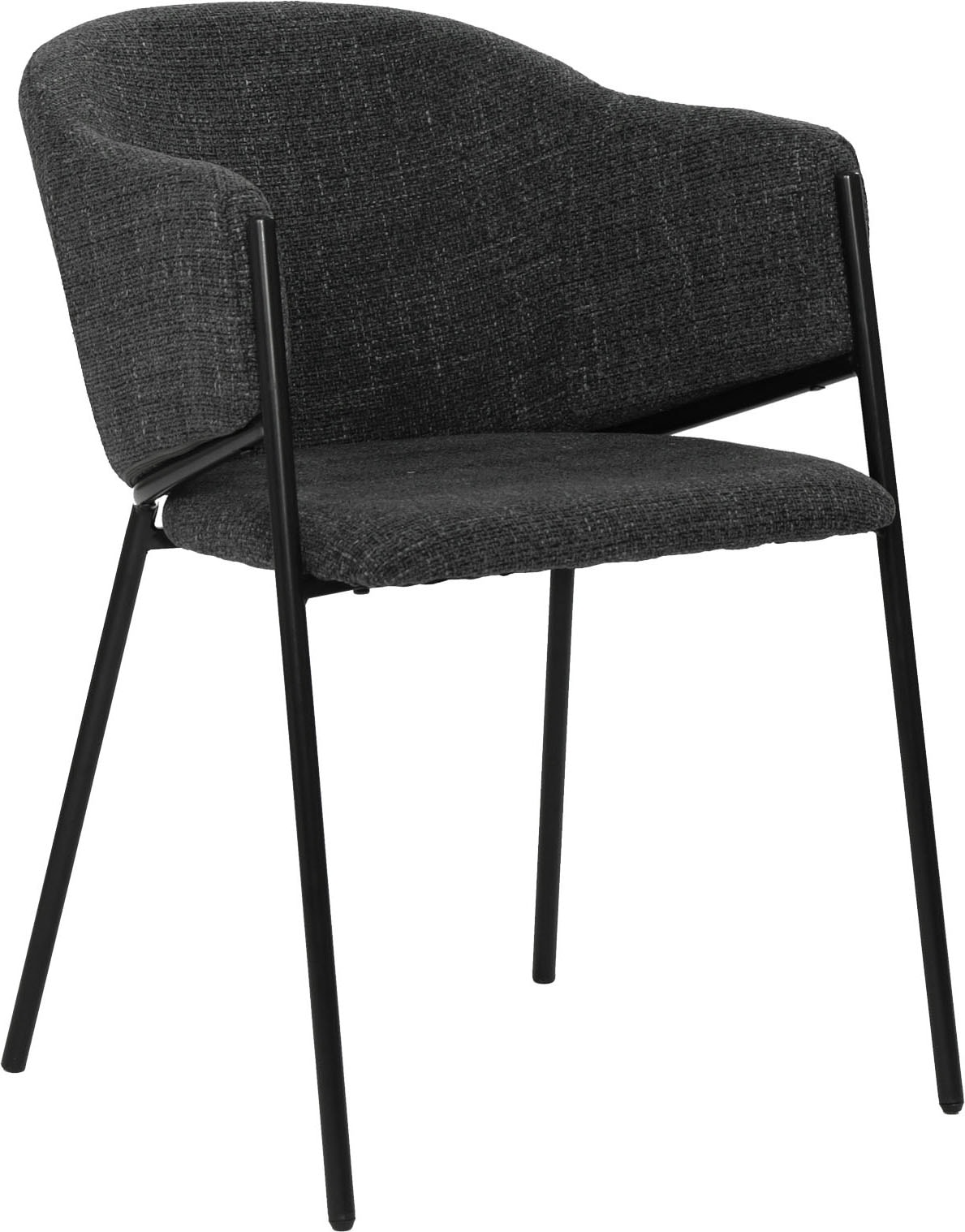 SIT Armlehnstuhl »London 2er-Set Esszimmerstühle mit Strukturstoff & Metallgestell« (Set) 2 Stk.Öko-Tex Strukturstoff & bequeme Armlehnen für Sitzkomfort