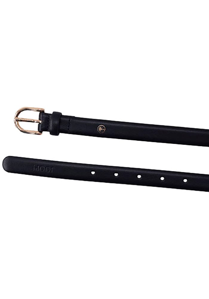 JOOP! Ceinture en cuir Breite 2 cm, mit Gold-Schliesse und Logo-Plakette
