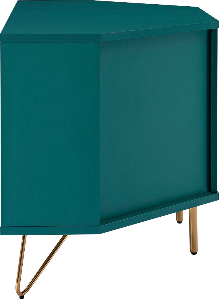 SalesFever TV-Board »Bolton Moderne TV-Eckkommode« Ecklösung, TV-Kommode matt lackiert, Push-to-open Funktion