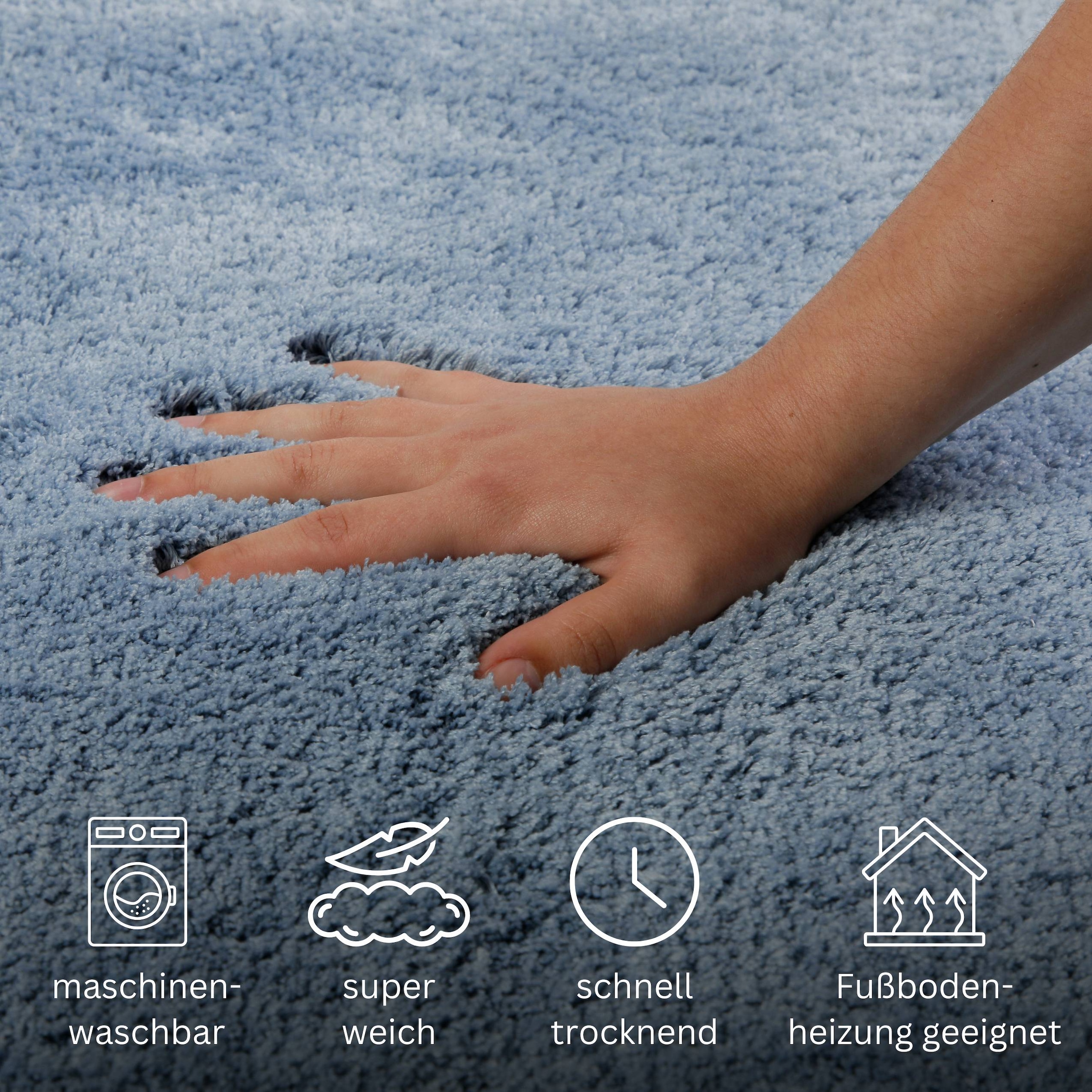 GOODproduct Tapis de bain »Kaarin« Höhe 30 mm Badteppich, getuftet, flauschig, hochflor, grosse Farbauswahl