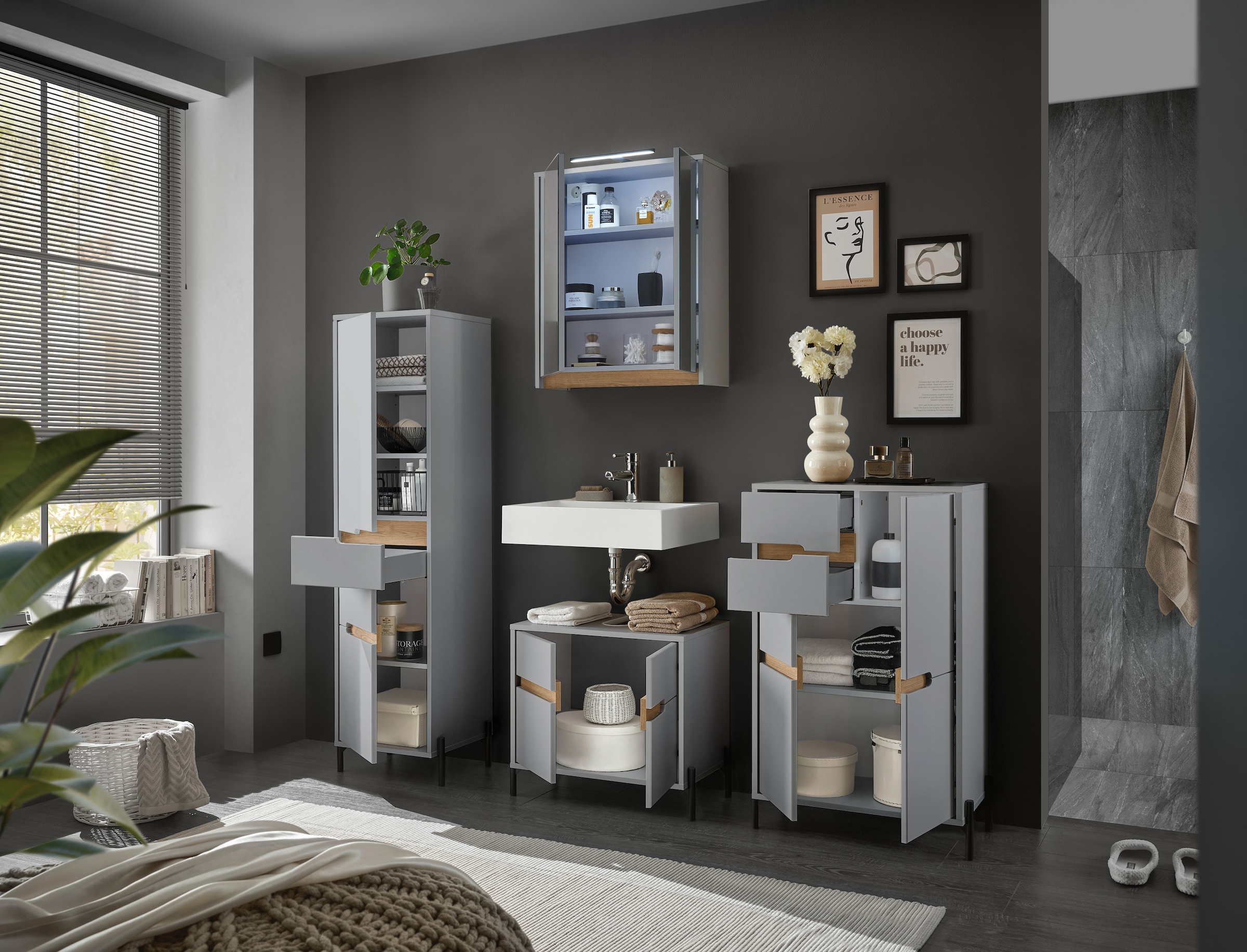BASIC by Balculina Hochschrank »Avanto 40x155x35 cm« 1 Stk. tlg. Breite 40cm, Softclose für Türen, FSC-Mix 70%