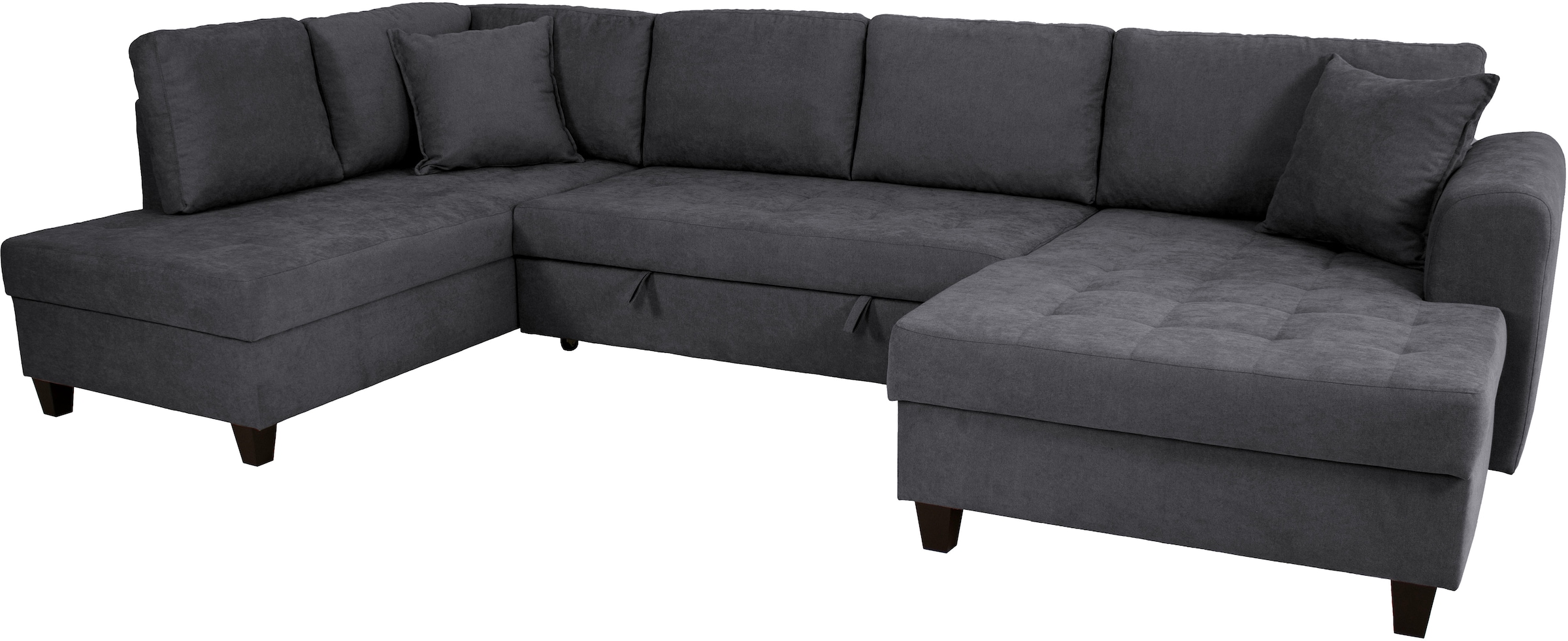 Trends by HG Paysage de salon »Moritz U-Form, B: 324 cm« mit Bettfunktion, Bettkasten & Zierkissen