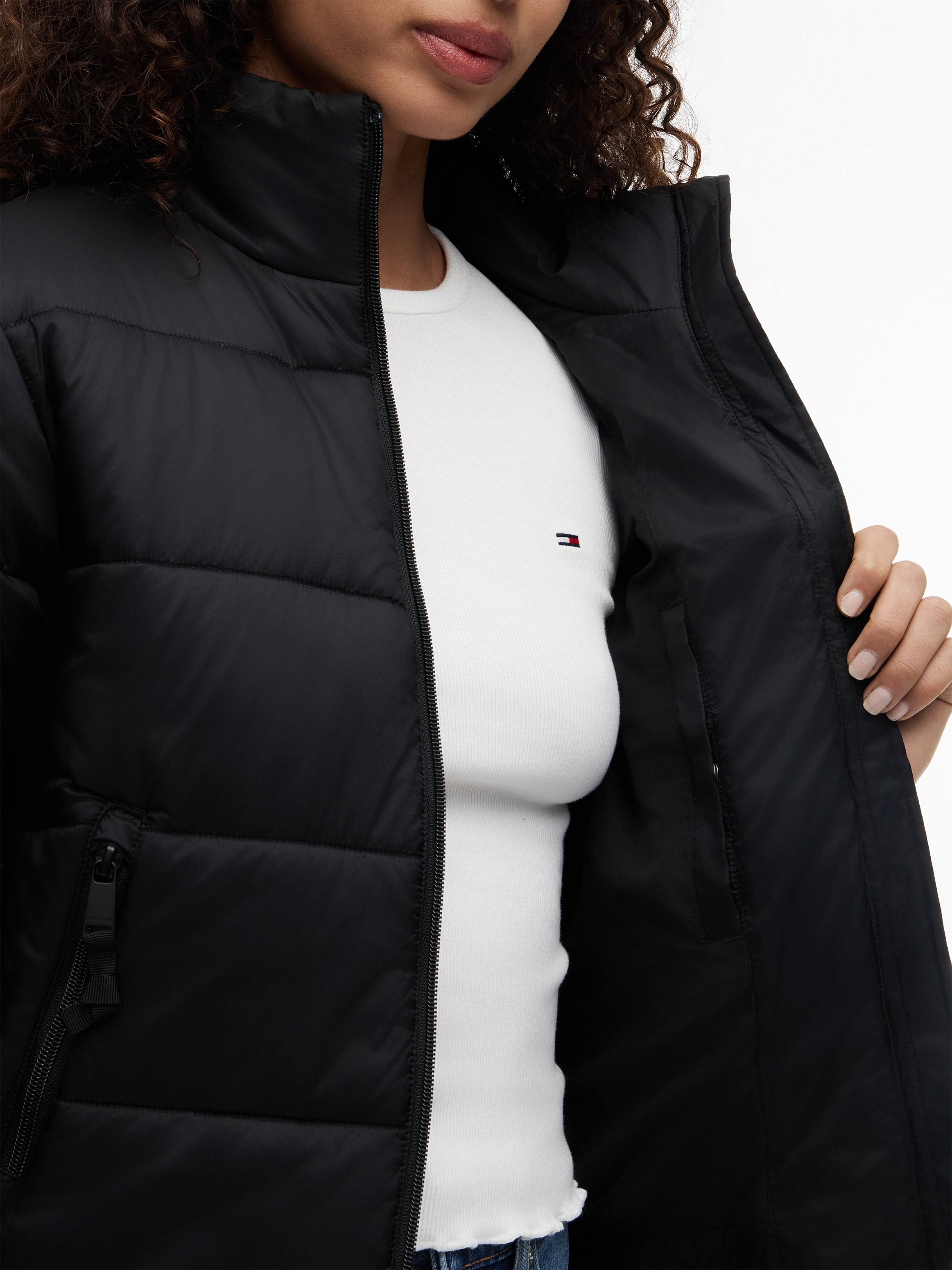 Tommy Jeans Veste matelassée »TJW REG PADDED JACKET« tissu matelassé, poches zippées, col montant