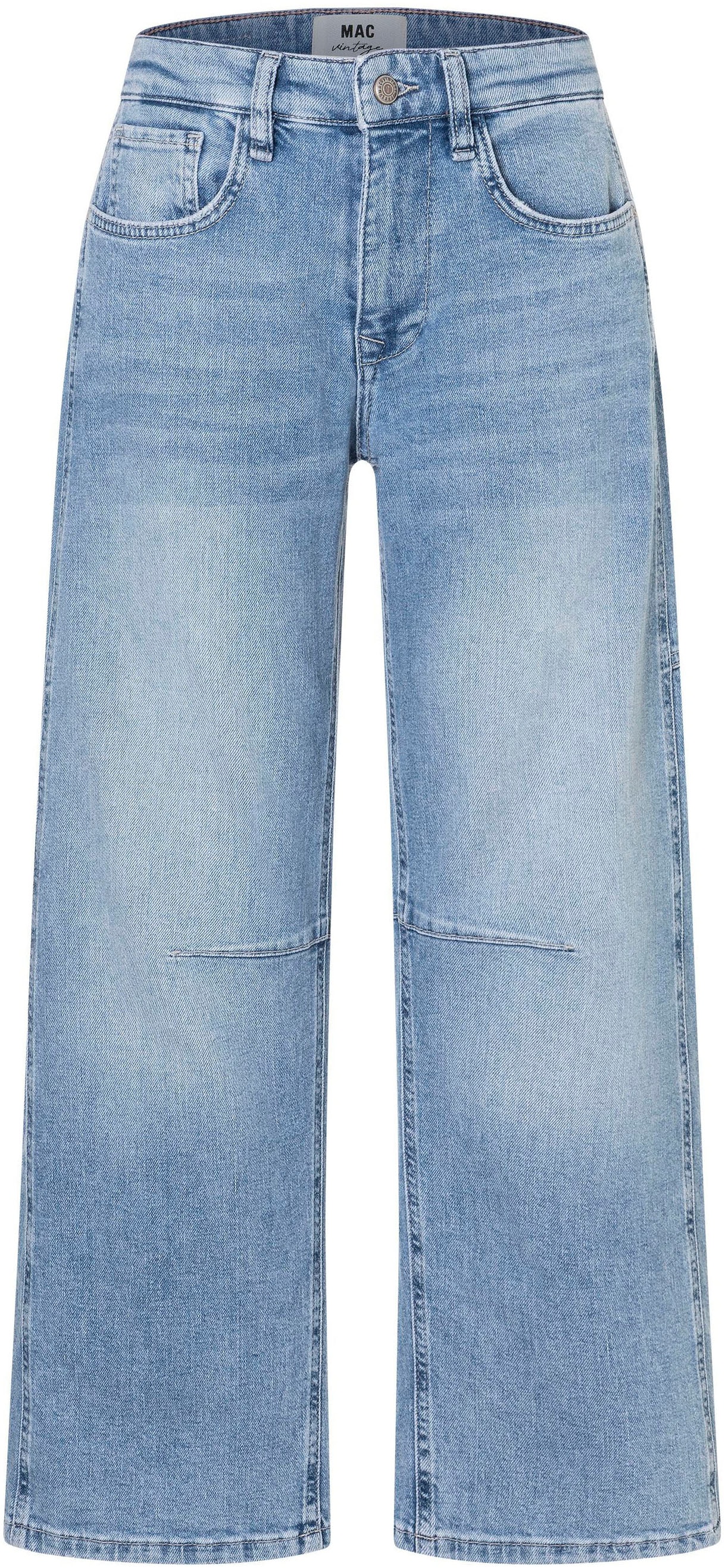 MAC Jeans à 5 poches »OHIO Barrel« coupe Barrel Fit, détail couture au niveau des genoux