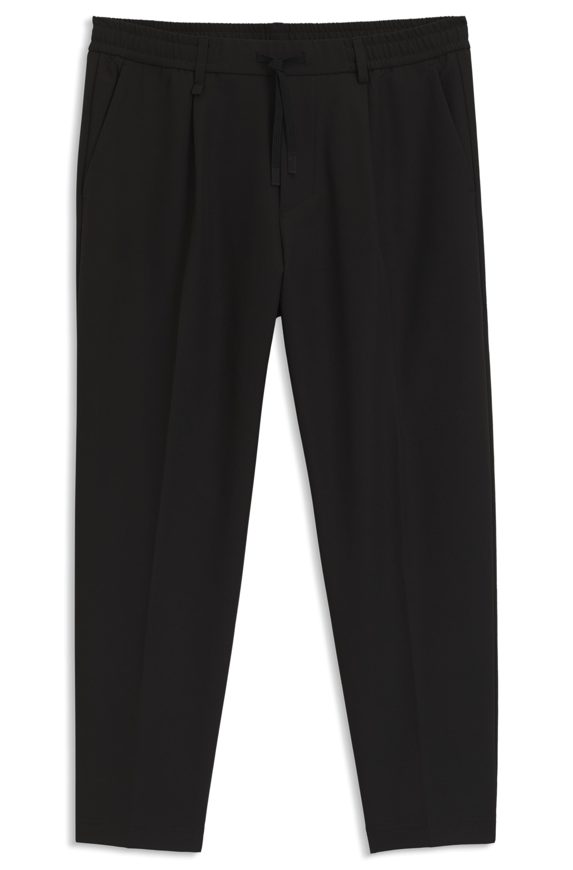 BOSS GREEN Pantalon tissé »T Convert-Pleat«  mit Zugbund und Markenlabel Bundfaltenhose Anzughose Stretchhose