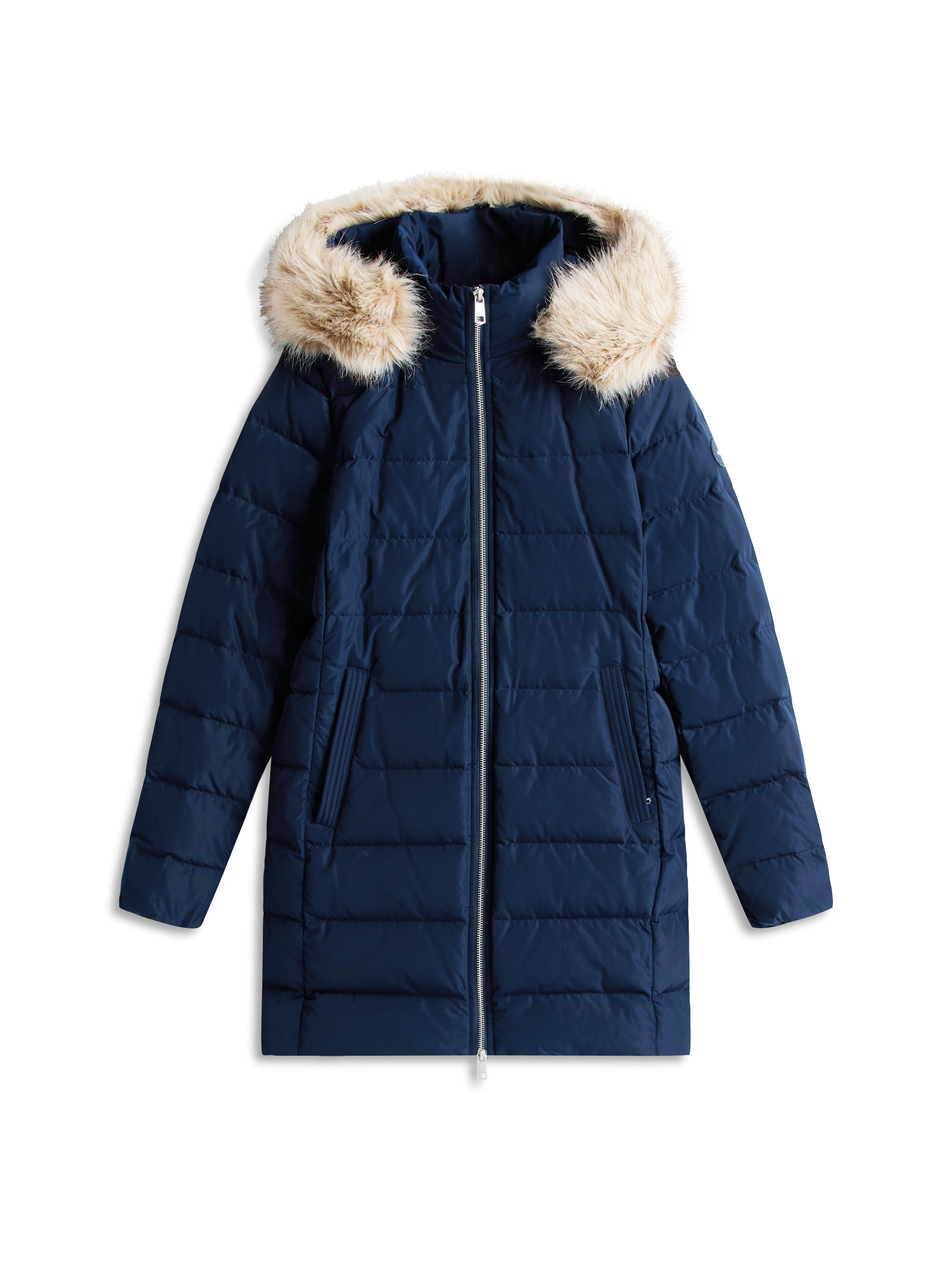 Tommy Hilfiger Manteau matelassé »MW DOWN SLIM COAT WITH FUR« mit Fellimitat