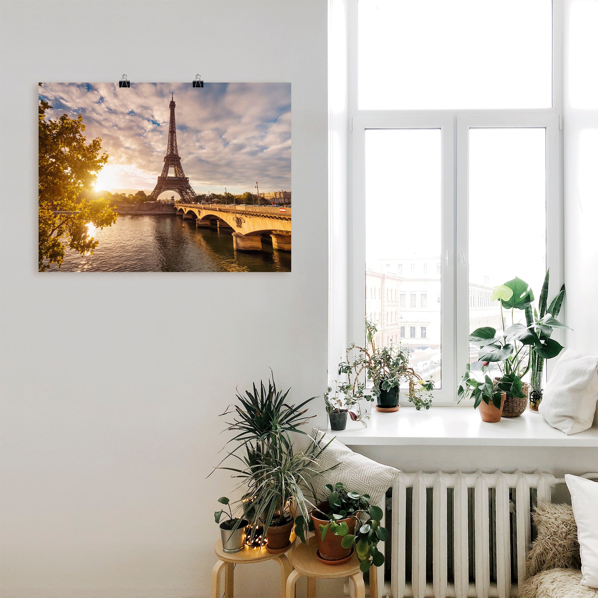 Artland Wandbild »Paris Eiffelturm II« Gebäude 1 Stk. tlg. als Leinwandbild, Poster in verschied. Grössen