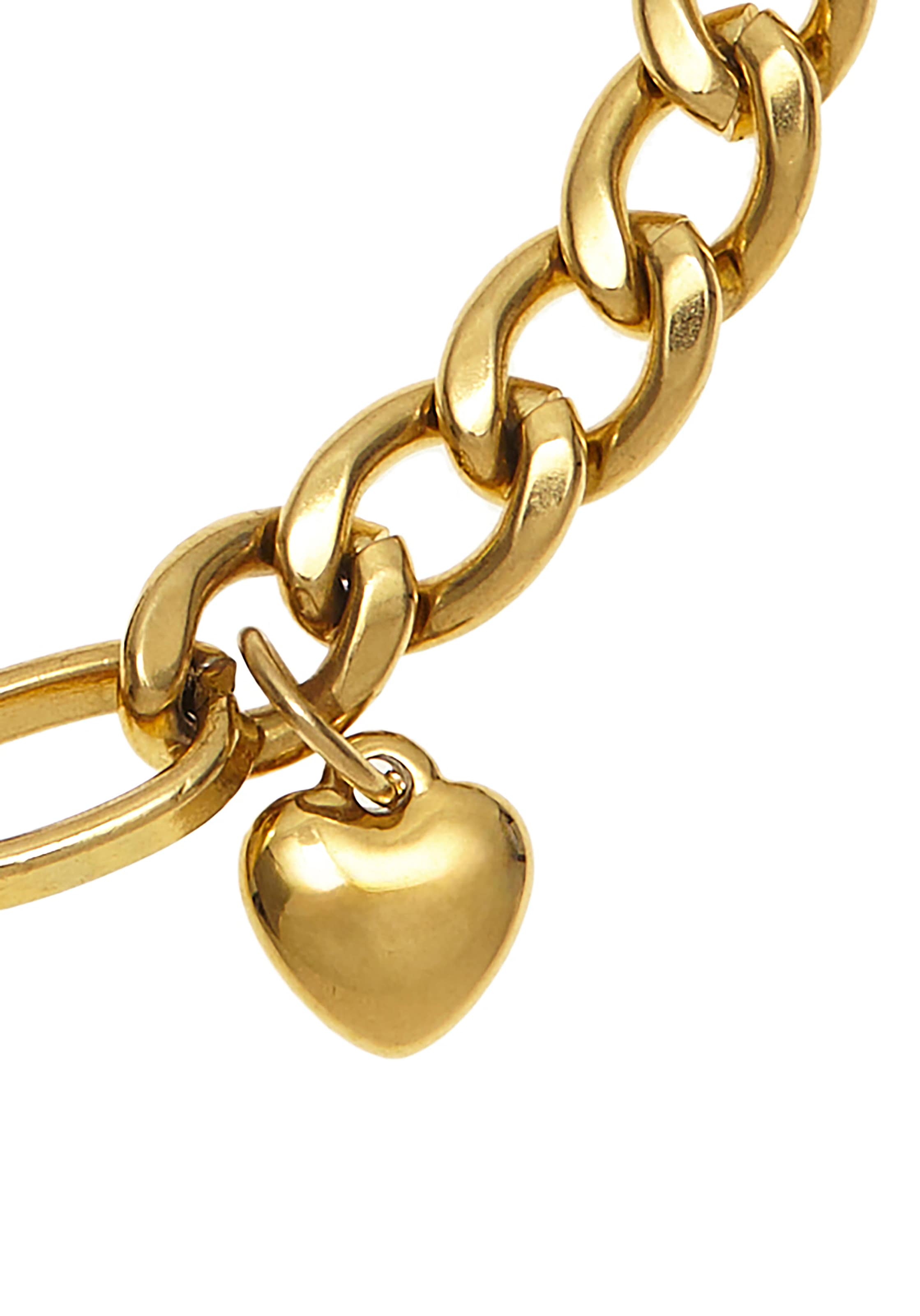 LASCANA Armband »Chunky Armkette« Mit Herz Anhänger