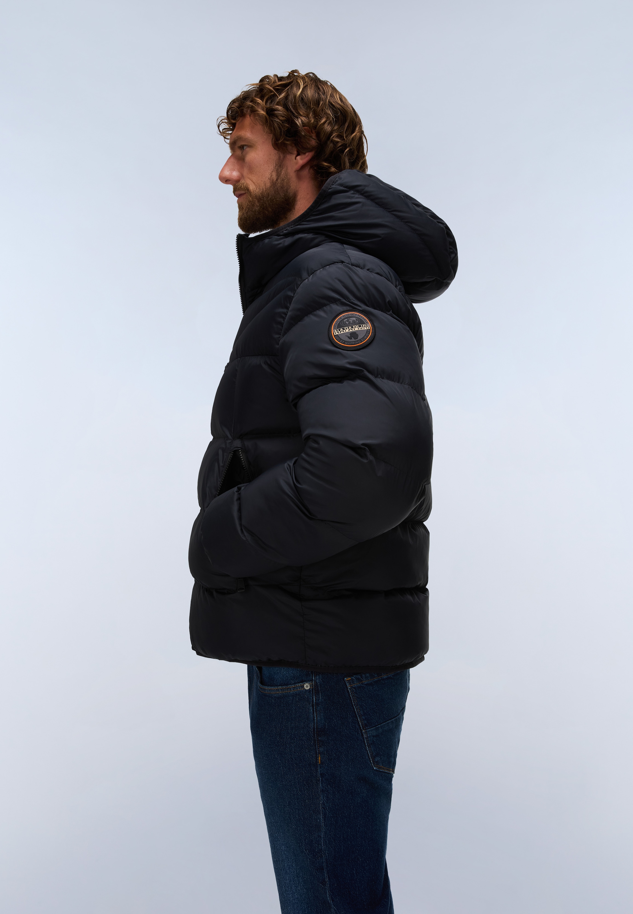 Napapijri Veste matelassée »A-MOLVENO HOOD BLACK BEAUTY« également en grandes tailles,