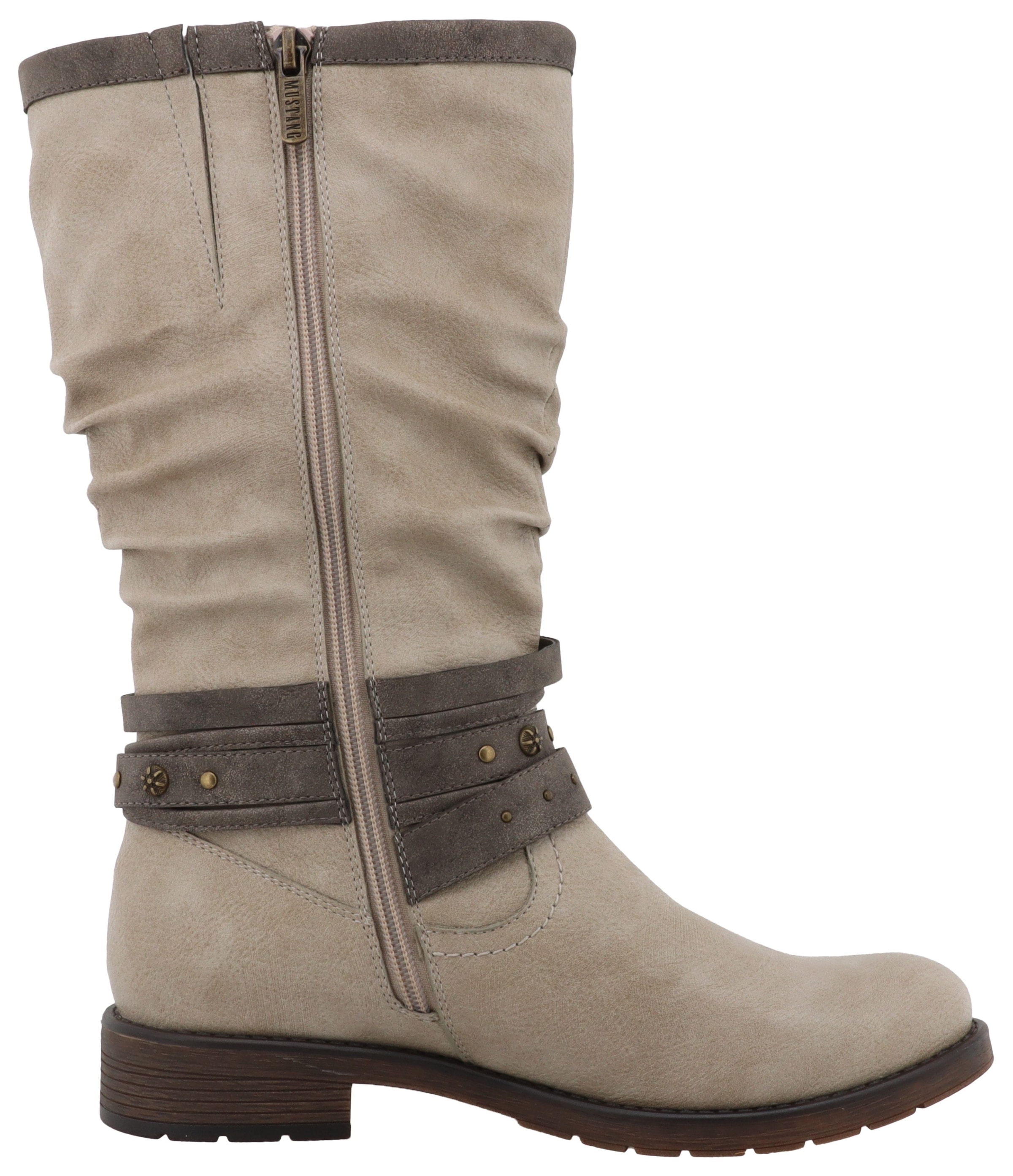 Mustang Shoes Bottes d'hiver »Elfi«  bottes avec lanières décoratives et talon bloc