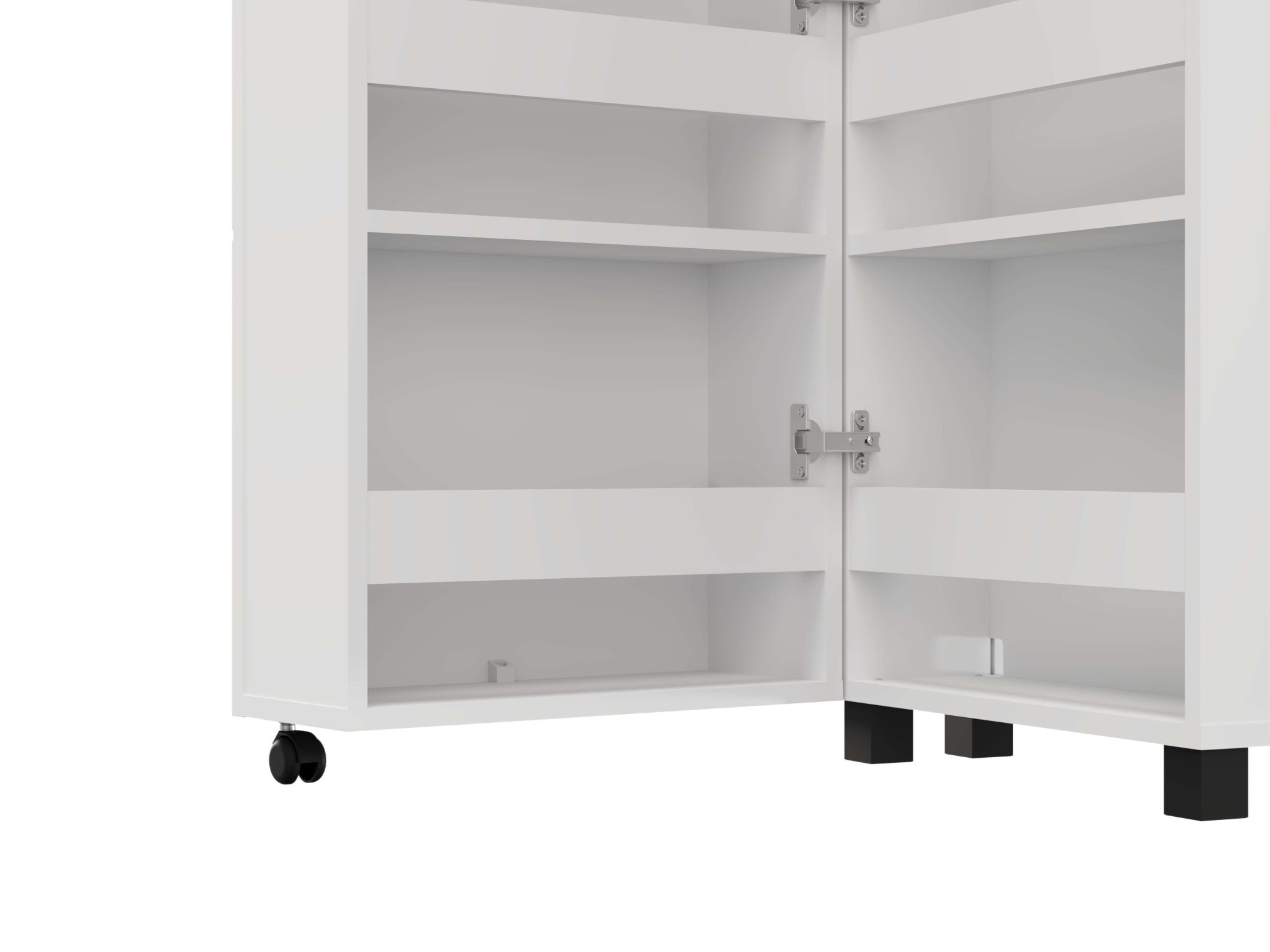 Home affaire Armoire à chaussures »Islay, Drehtür auf Rollen, B/T/H: 45,6/32,4/184,4 cm« Commode à chaussures avec place pour environ 20 paires de chaussures jusqu'à la taille 40