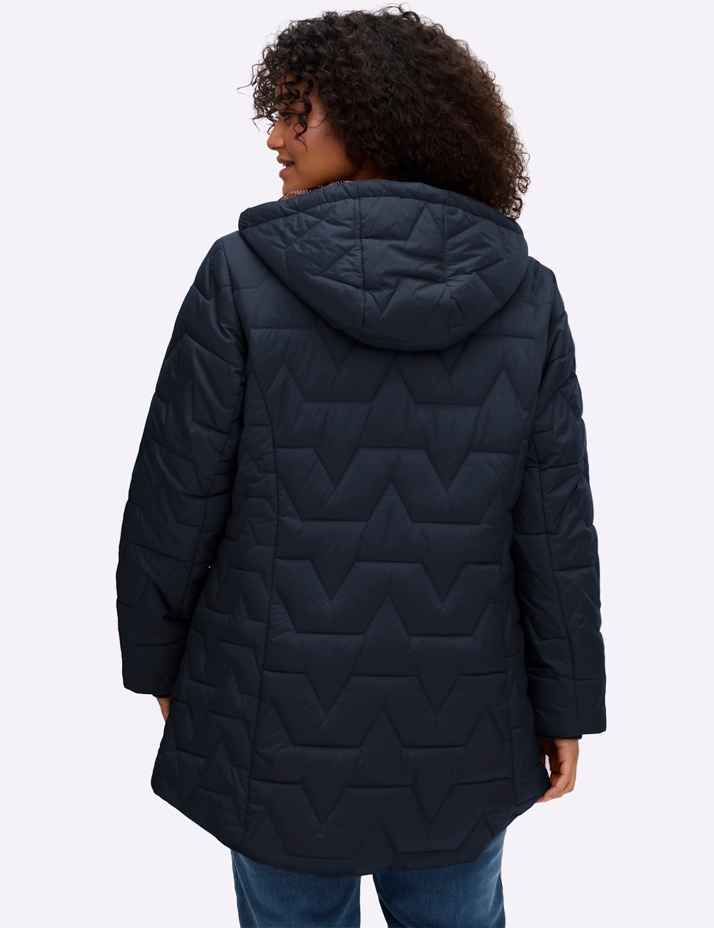 Sheego Steppjacke mit Kapuze