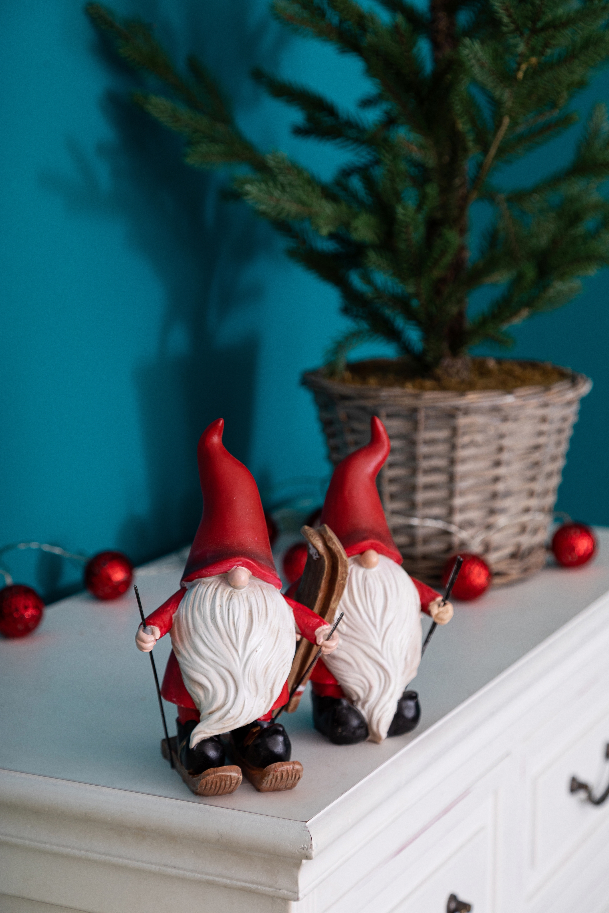 Myflair Möbel & Accessoires Weihnachtsfigur »Weihnachtsdeko rot« Wichtel auf Skiern, Höhe ca. 20 cm