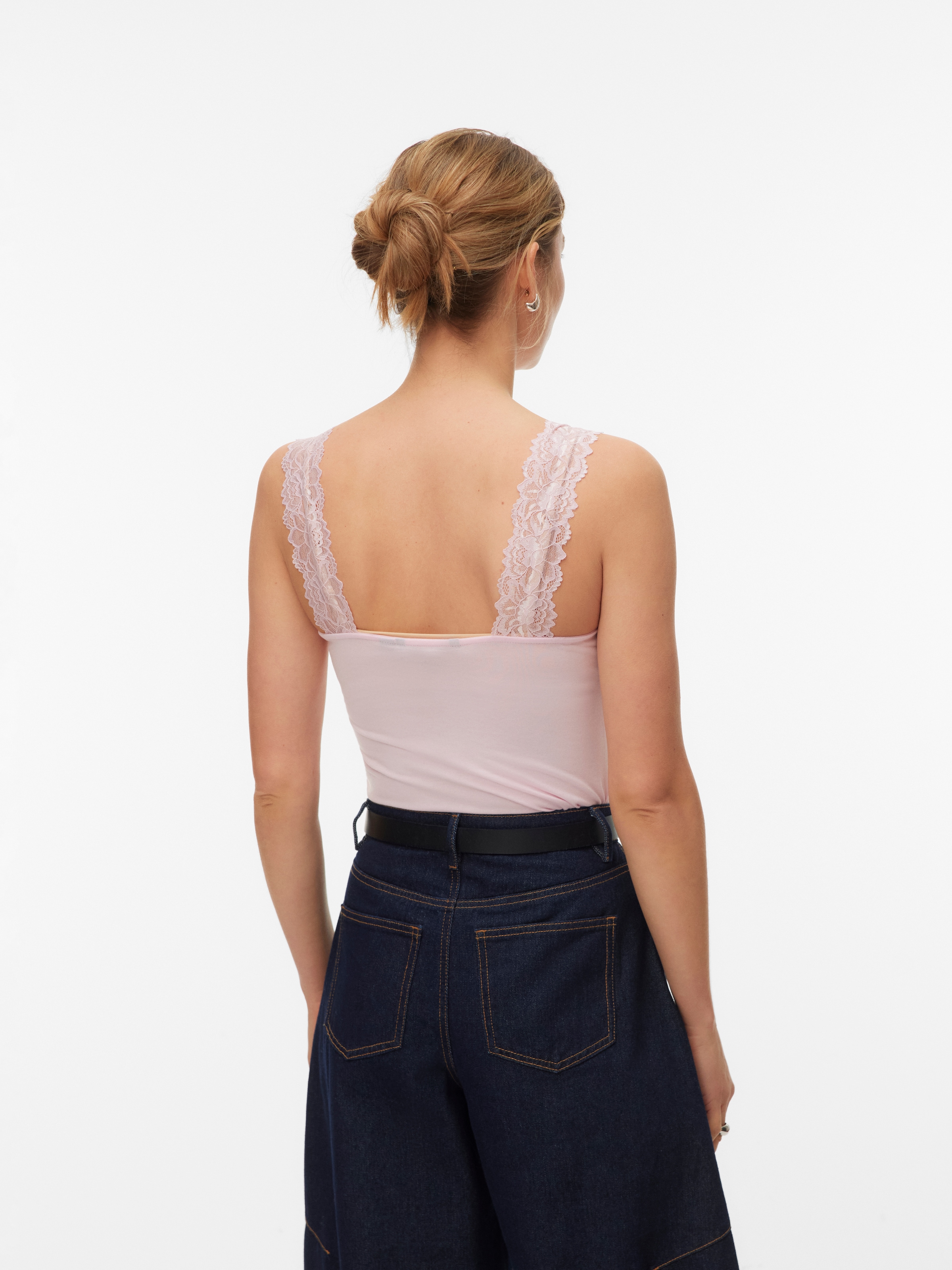 Vero Moda Top en dentelle »VMROSA SL TOP JRS NOOS« Viskosemischung