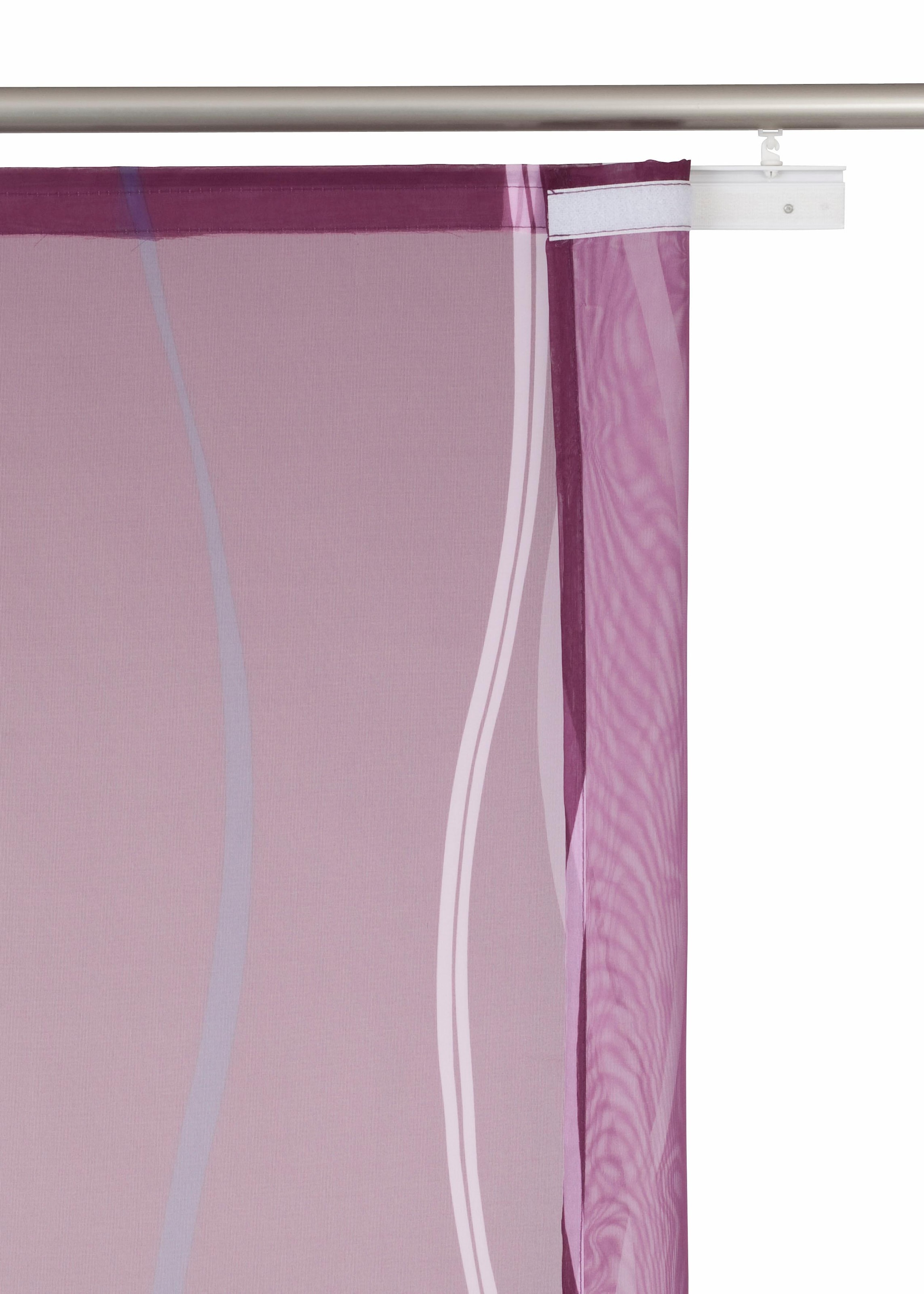 my home Schiebegardine »Dimona« Klettschiene 2 Stk. tlg. 2-er Set, Fertiggardine, mit Befestigungszubehör, Wellen