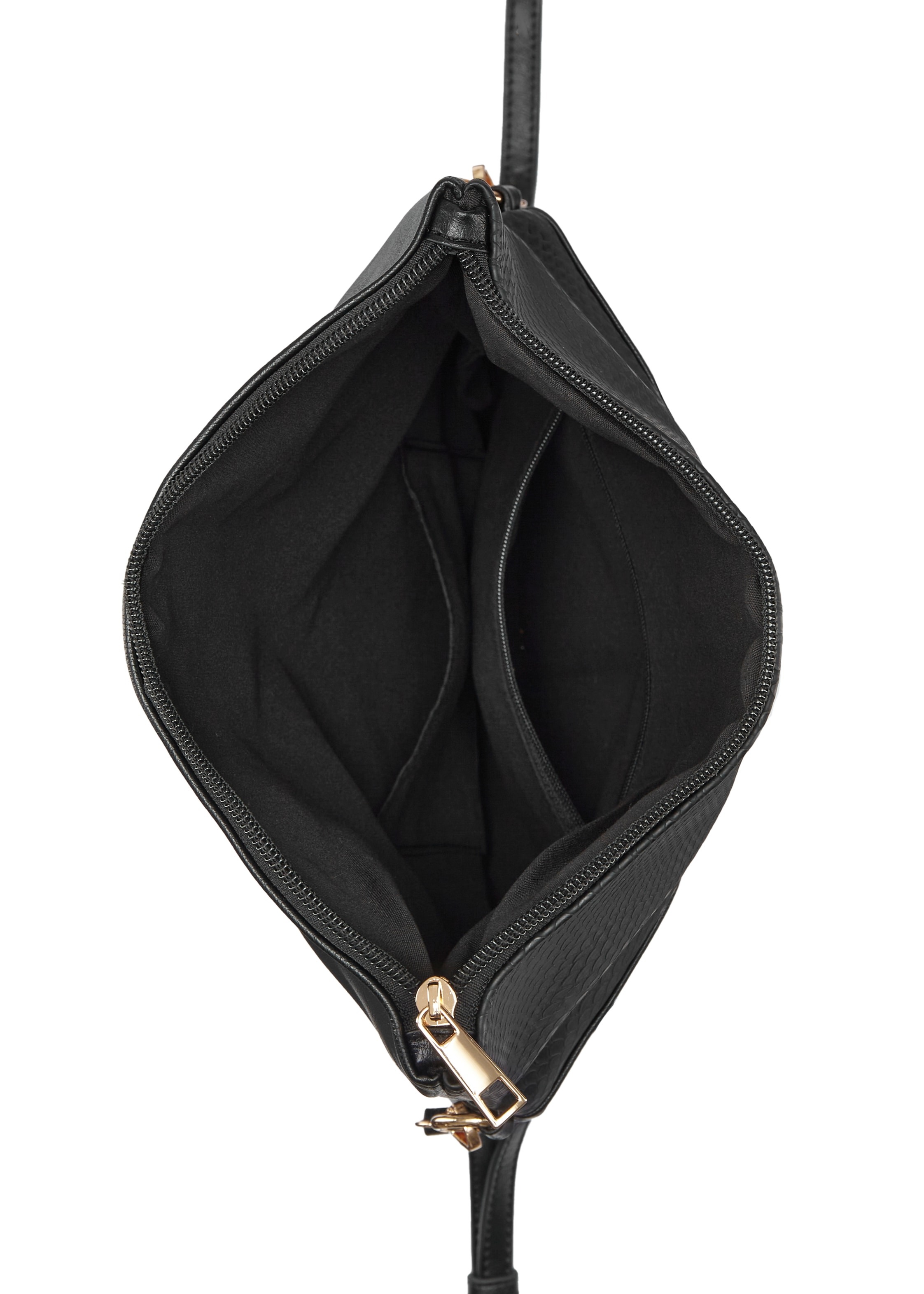 Vivance Sac à bandoulière »Clutch, Abendtasche, Minibag, Schultertasche, Crossbody Bag« Sac à main femme à bandoulière en look animal embossé VEGAN