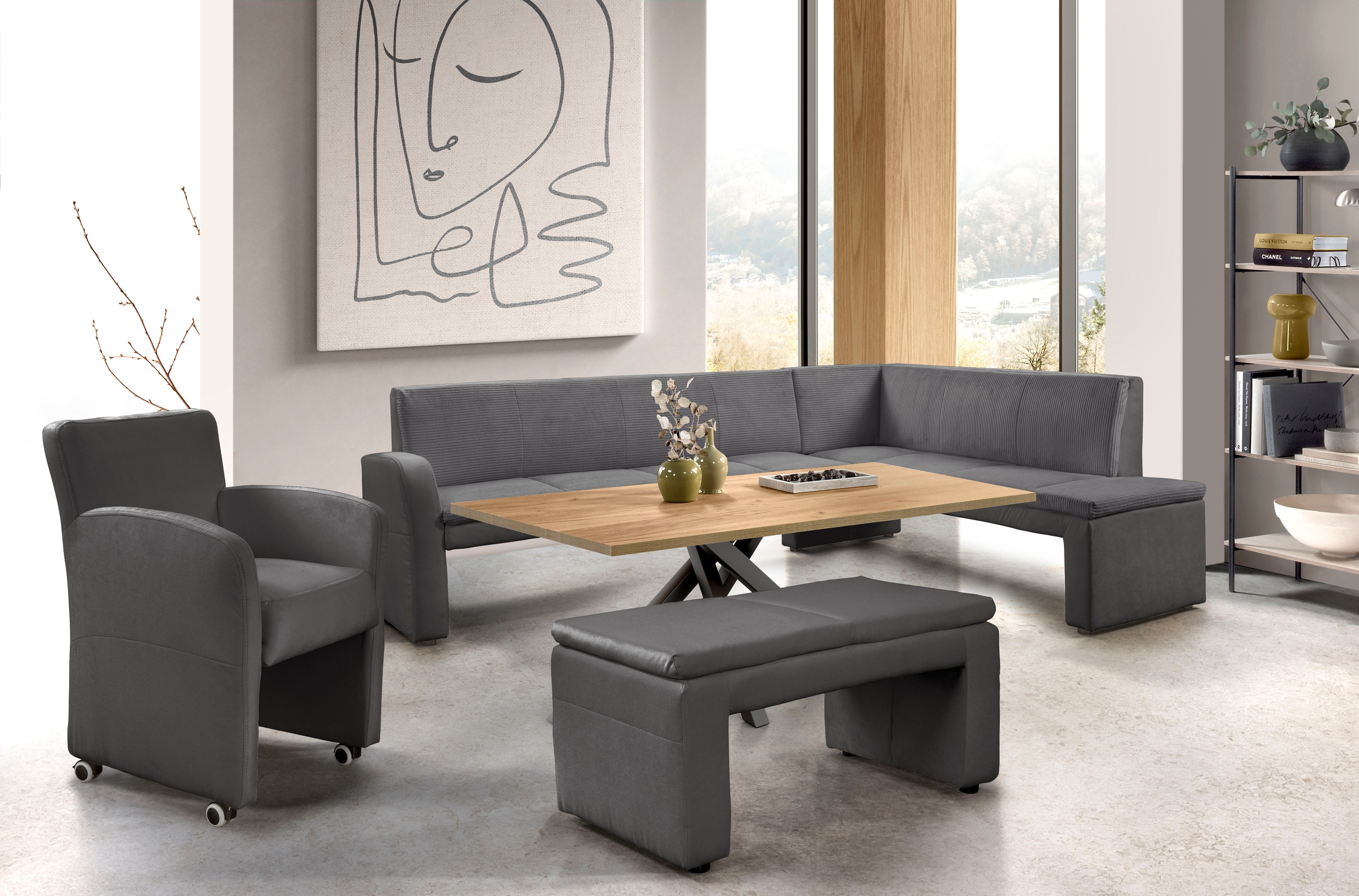 exxpo - sofa fashion Banc à tabouret »Cortado« grande garde au sol, belle finition des détails