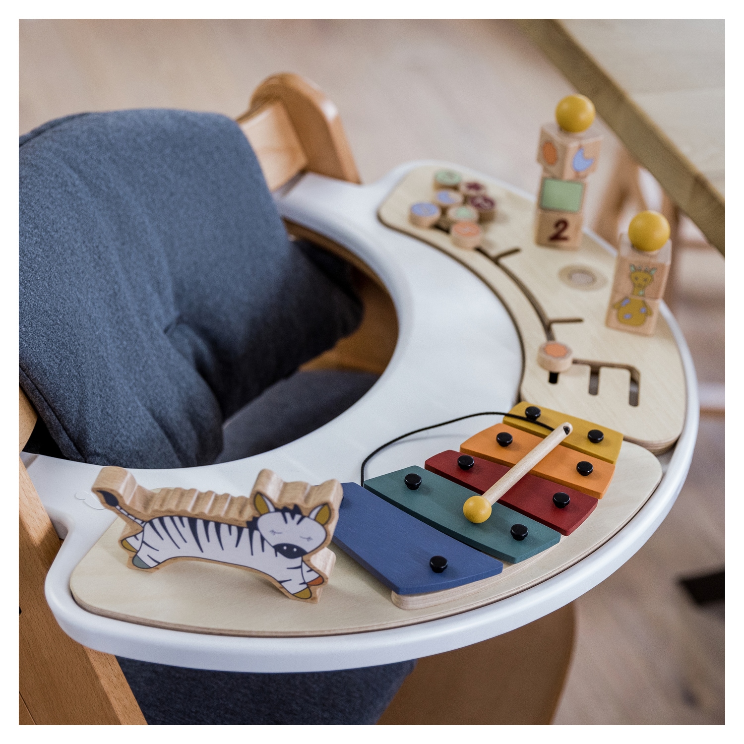 Hauck Hochstuhltablett »Alpha Play Tray, White« aus recyceltem Material