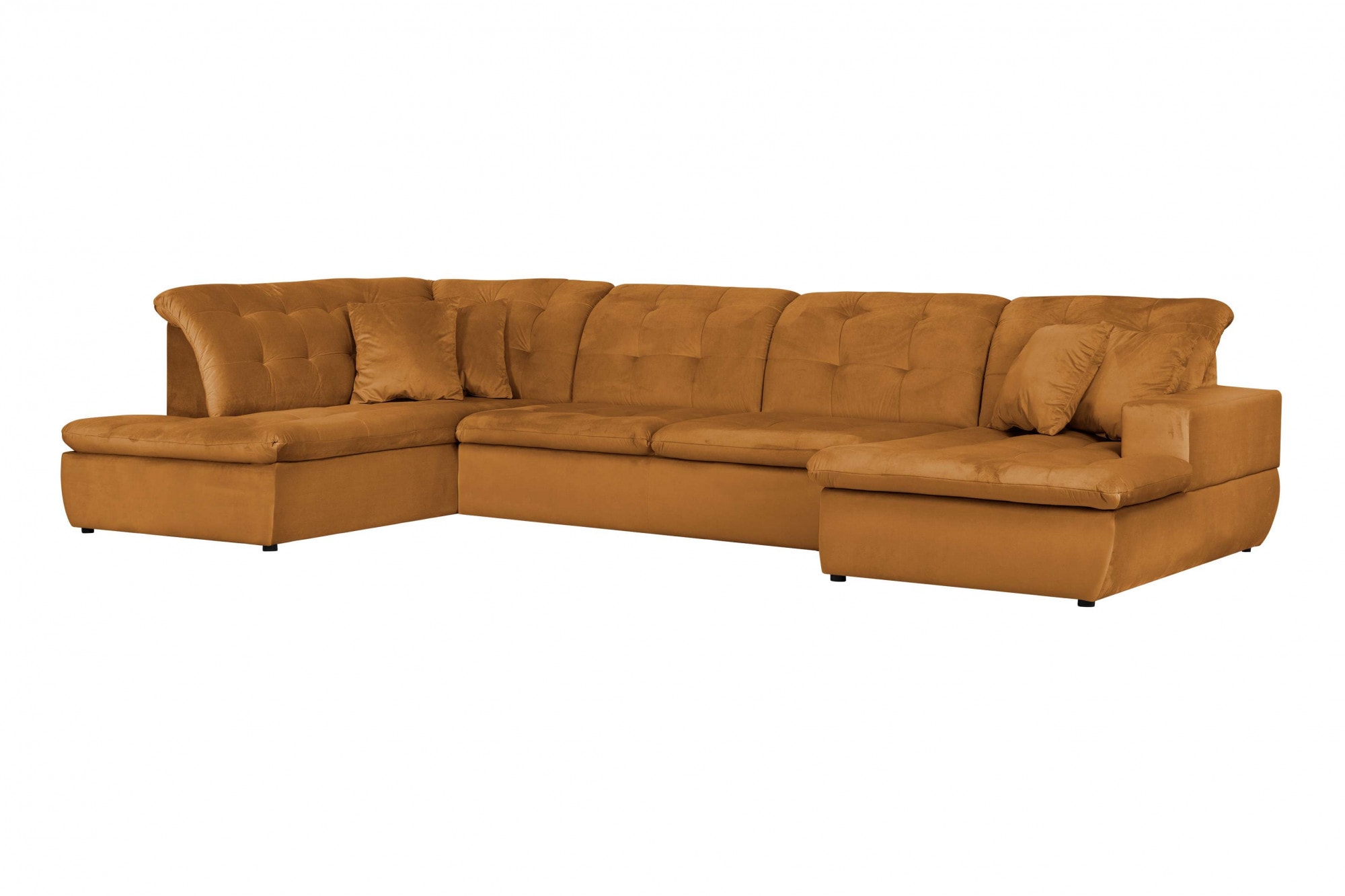 INOSIGN Wohnlandschaft »BRISBANE NEU U-Form« mit feiner Steppung, Matten-Optik, incl. Zierkissen